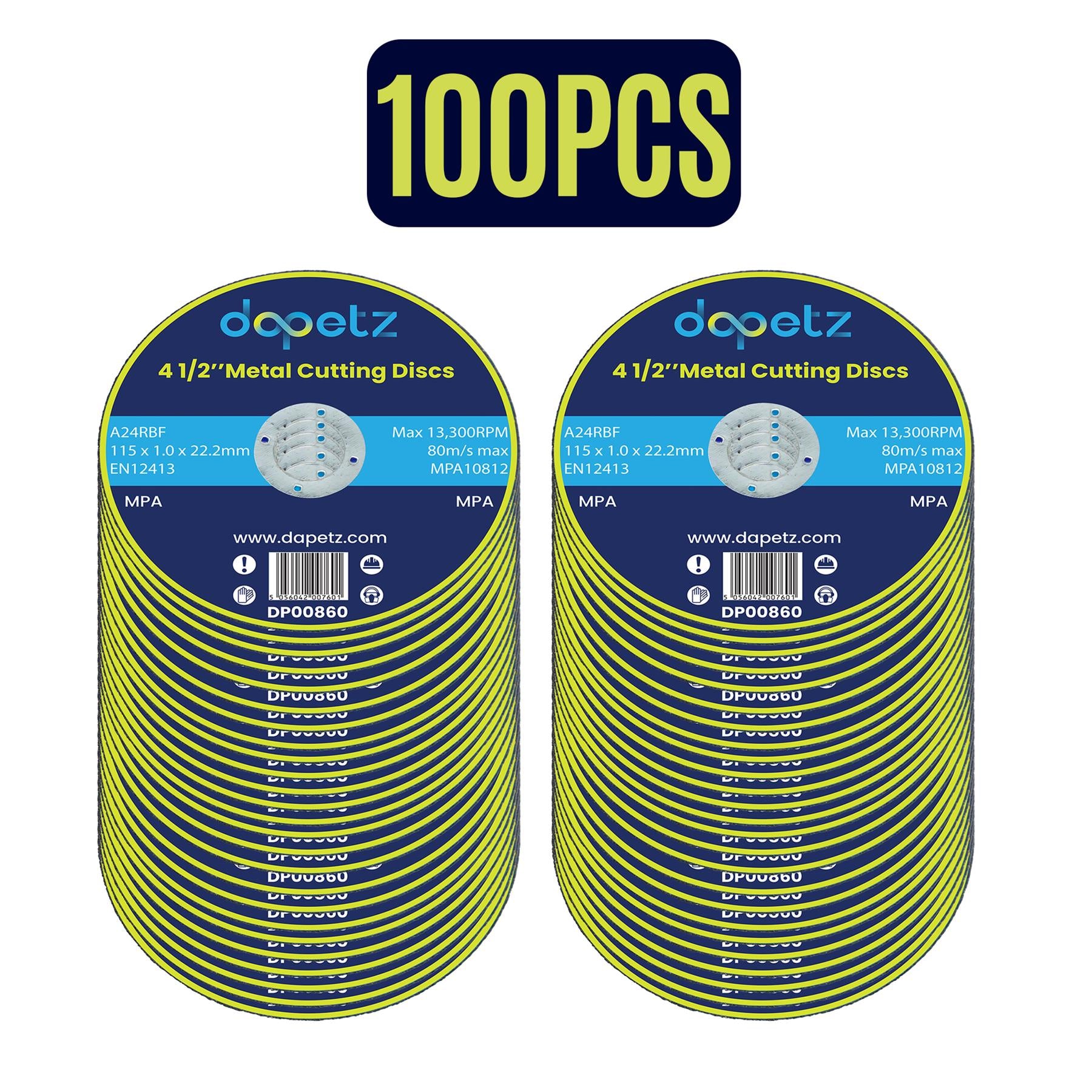 100x Ultra-Thin Metal Cutting / SLITTING DISCS 1/2" 115mm INCH FOR ANGLE