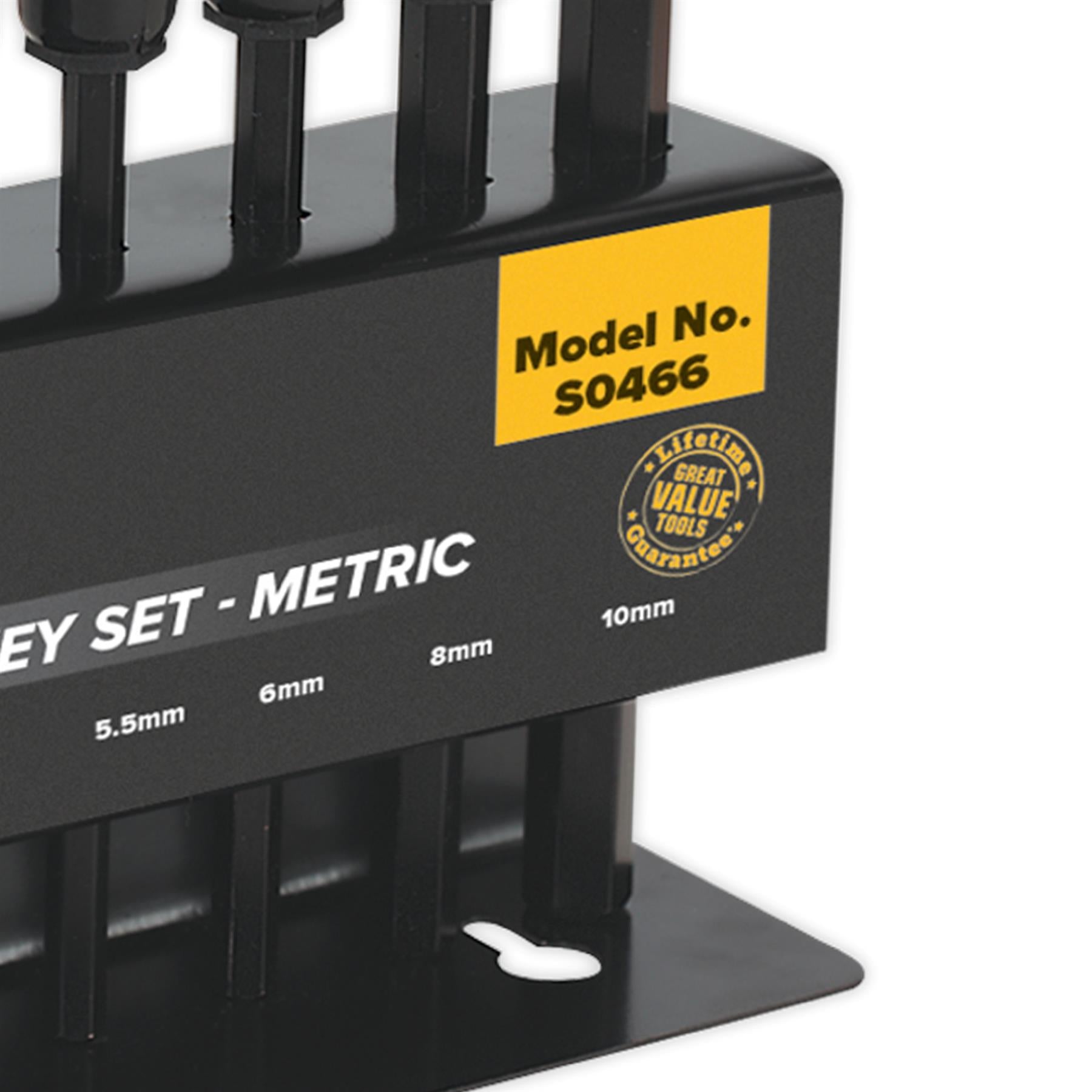 Sealey Hex Key Set 10pc T-Handle - Metric