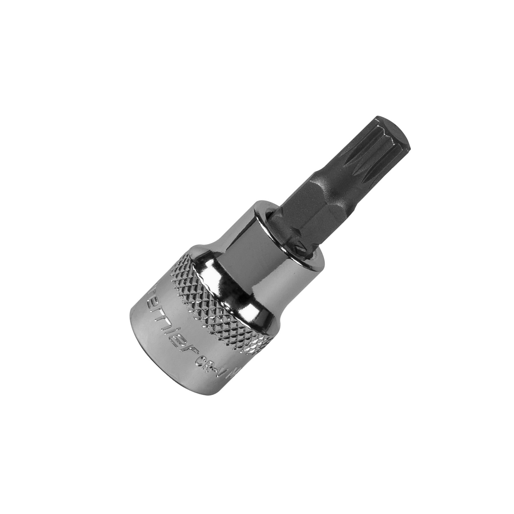 Sealey Spline Socket Bit M8 3/8"Sq Drive Chrome Vanadium Steel