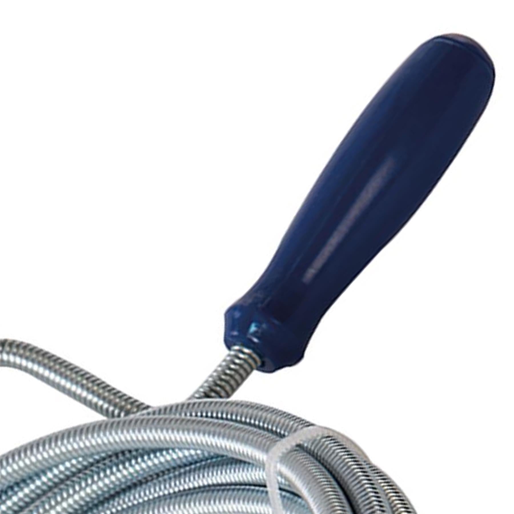 Drain Auger 3M Spring Wire With Corkscrew Auger Probe Strong Plastic Handle