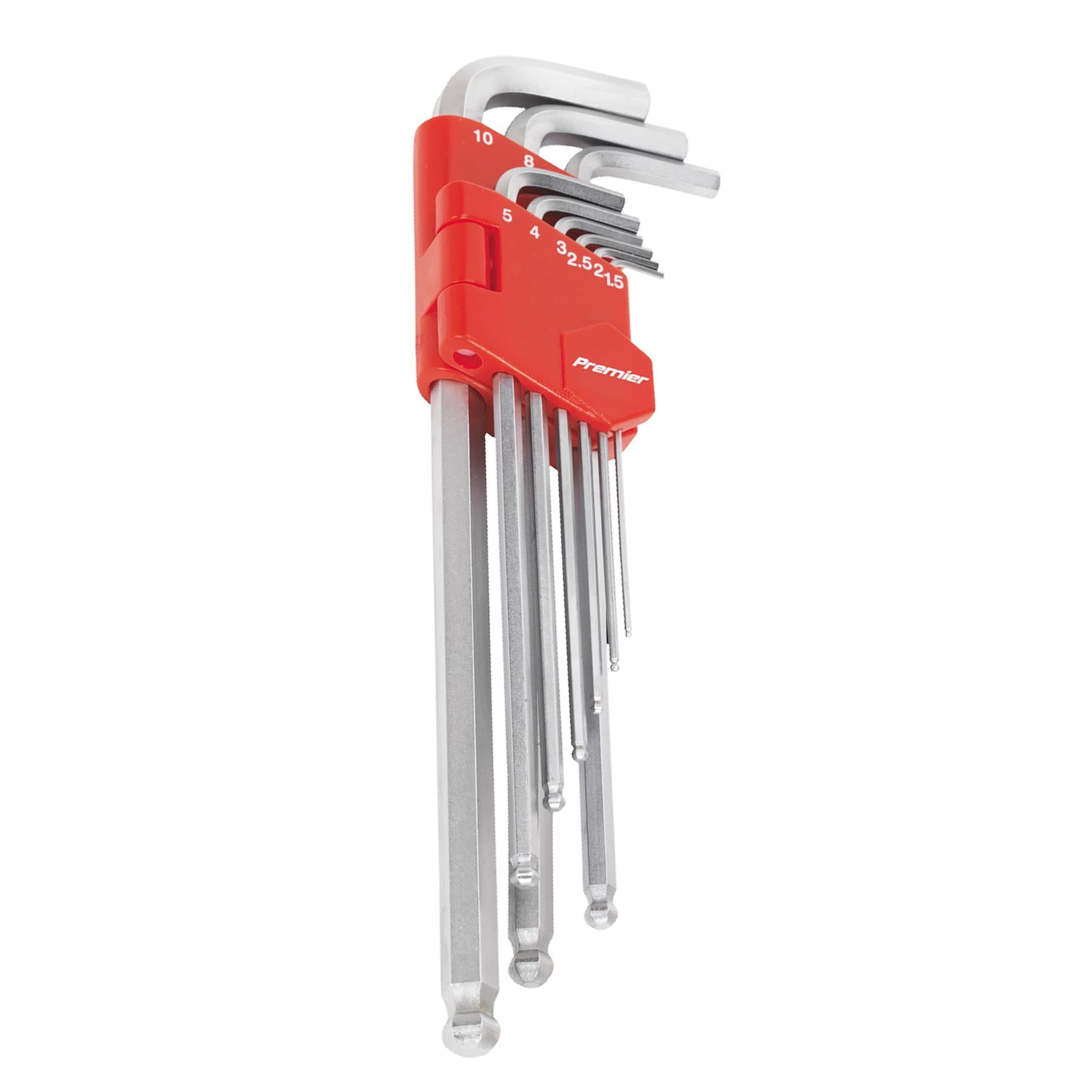 Sealey Ball-End Hex Key Set 9pc Extra-Long Metric