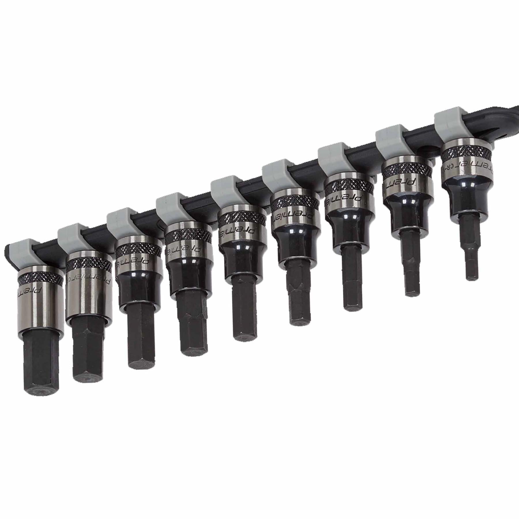 Sealey Hex Key Socket Bit Set 9pc 3/8"Sq Drive Metric Black