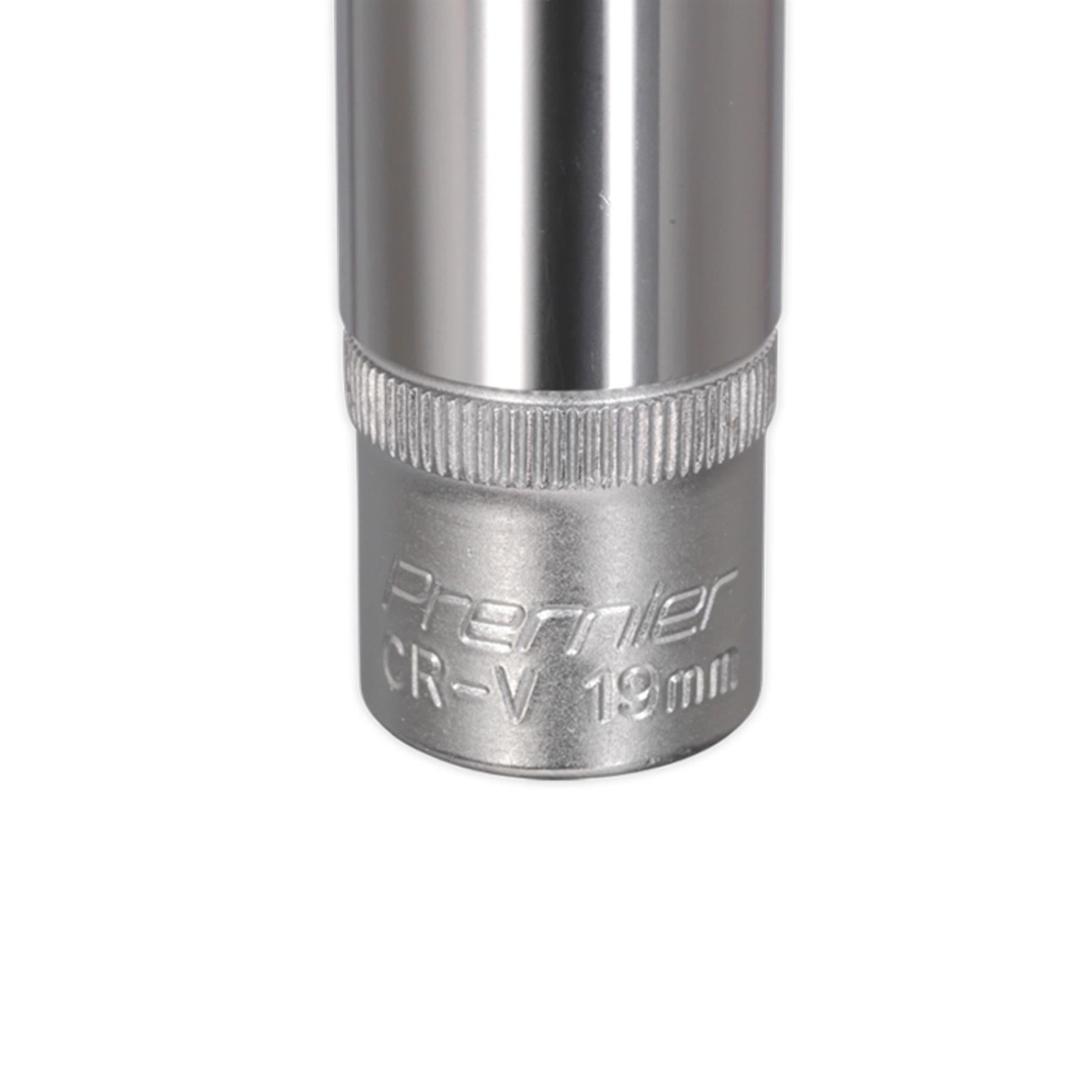 Sealey WallDrive® Socket 19mm Deep 1/2"Sq Drive