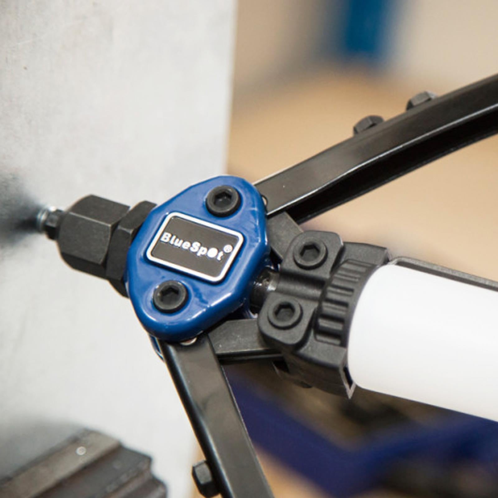 BlueSpot Heavy Duty Riveter 280mm 11" with 4 nozzle set Alloy Steel Jaws