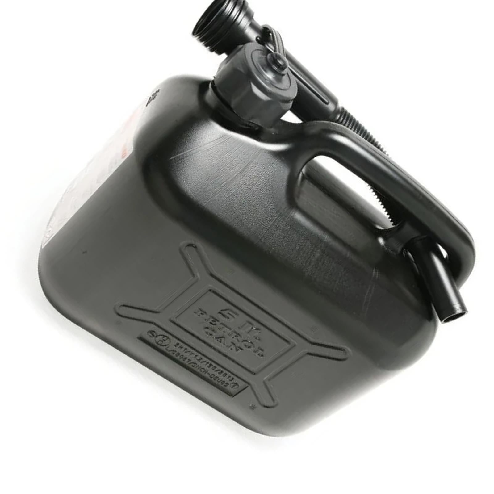 5L BLACK PLASTIC FUEL JERRY CAN PETROL DIESEL WATER 5 LITRE WITH SPOUT