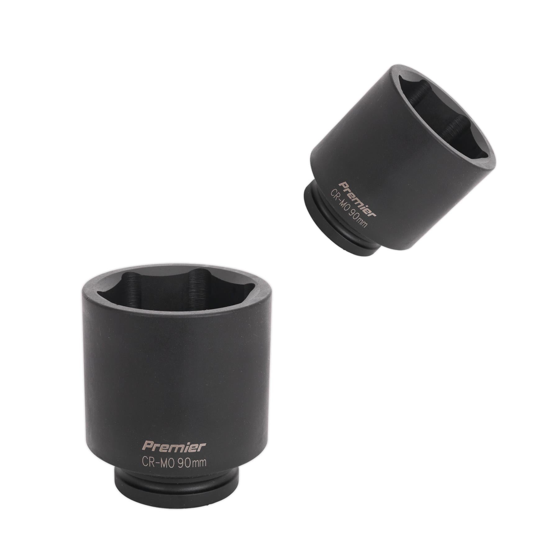 Sealey Impact Socket 90mm Deep 1"Sq Drive Chrome Molybdenum Lifetime Guarantee