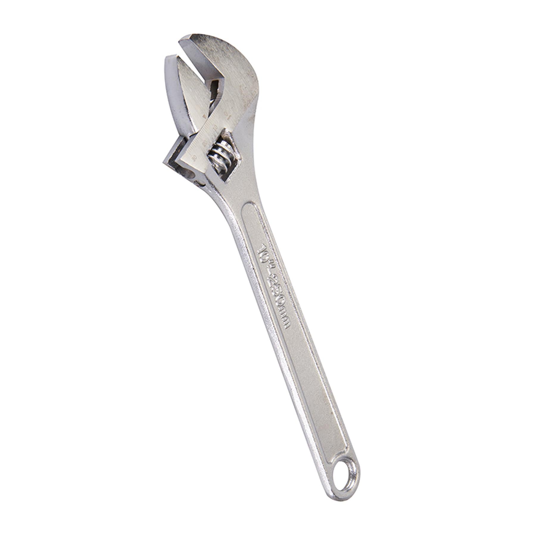 3Pce Adjustable Wrench Set 150, 200 & 250mm Chrome-Plated Carbon Steel