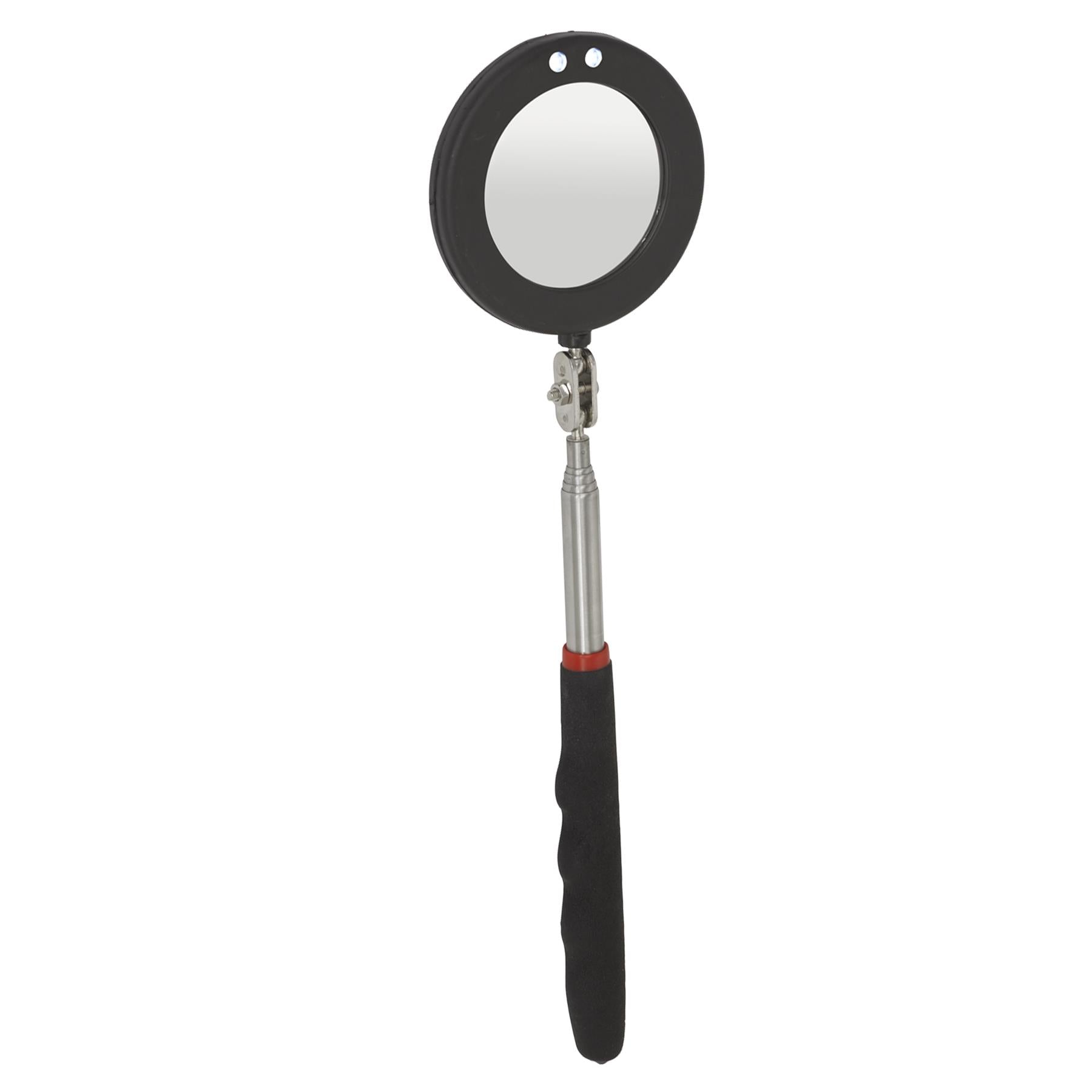 Sealey Telescopic Inspection Mirror 75mm with LED