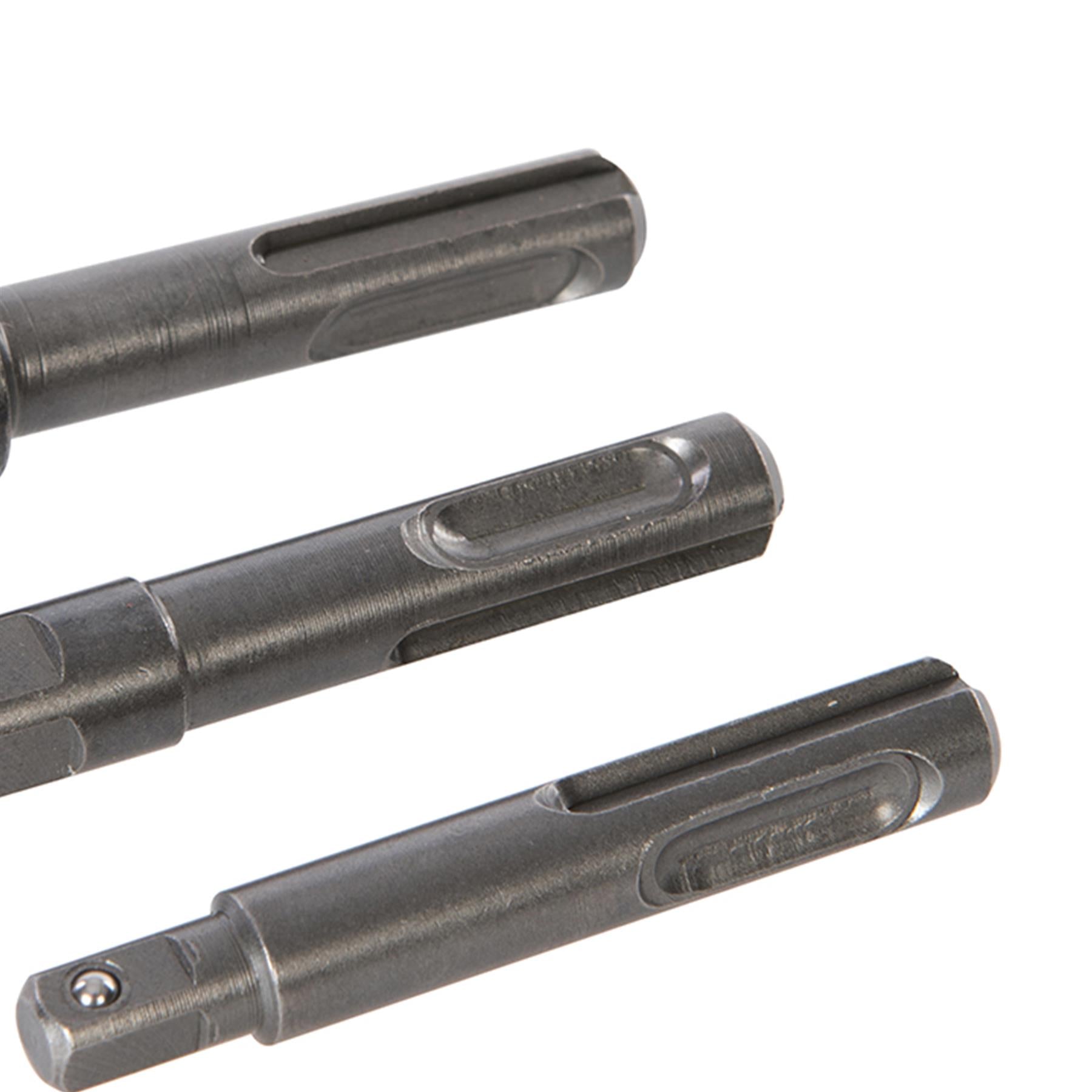 3Pce Sds Plus Socket Driver Set 1/4", 3/8" & 1/2" Chrome Vanadium Steel