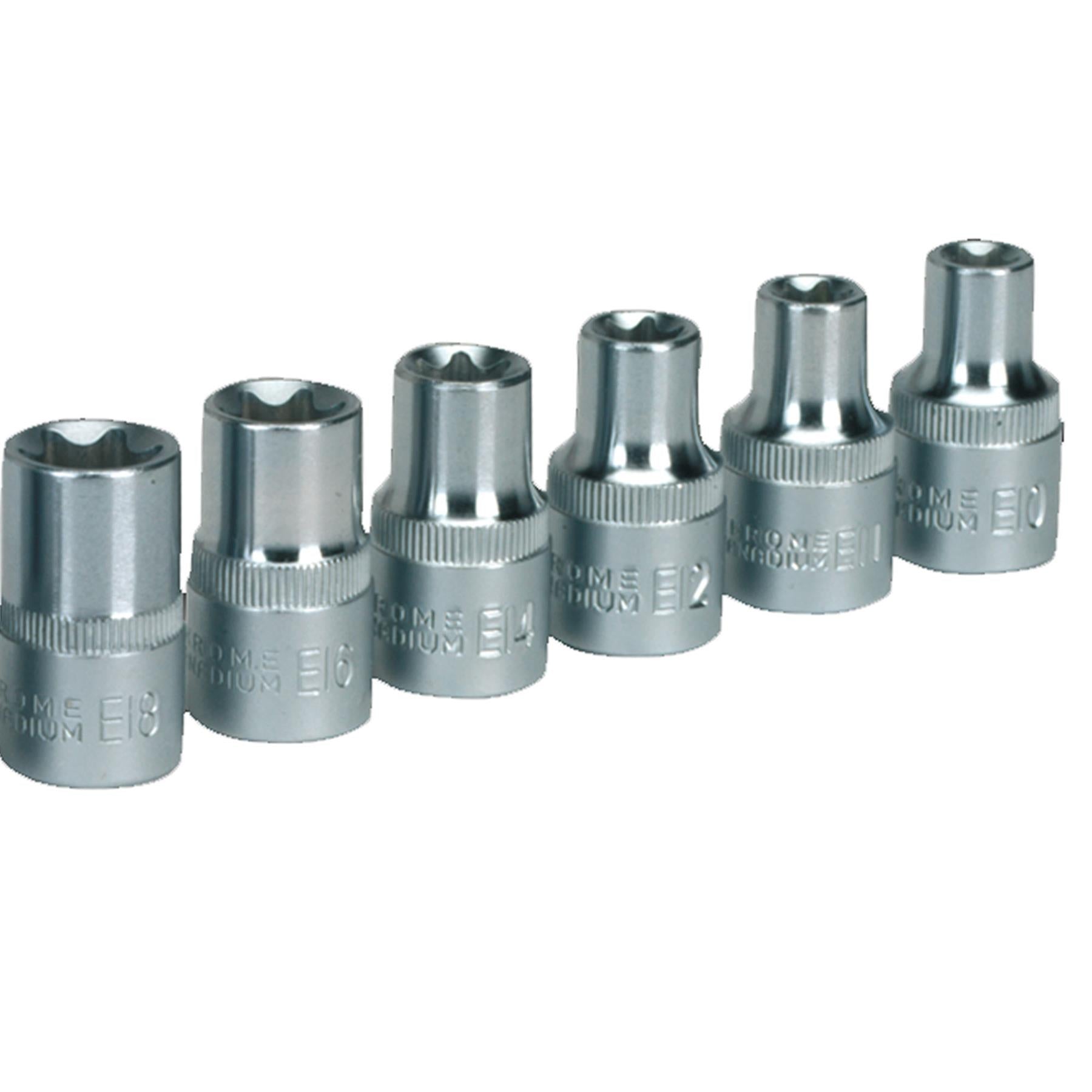 Sealey TRX-Star* Female Socket Set 9pc 1/2"Sq Drive E10-E24
