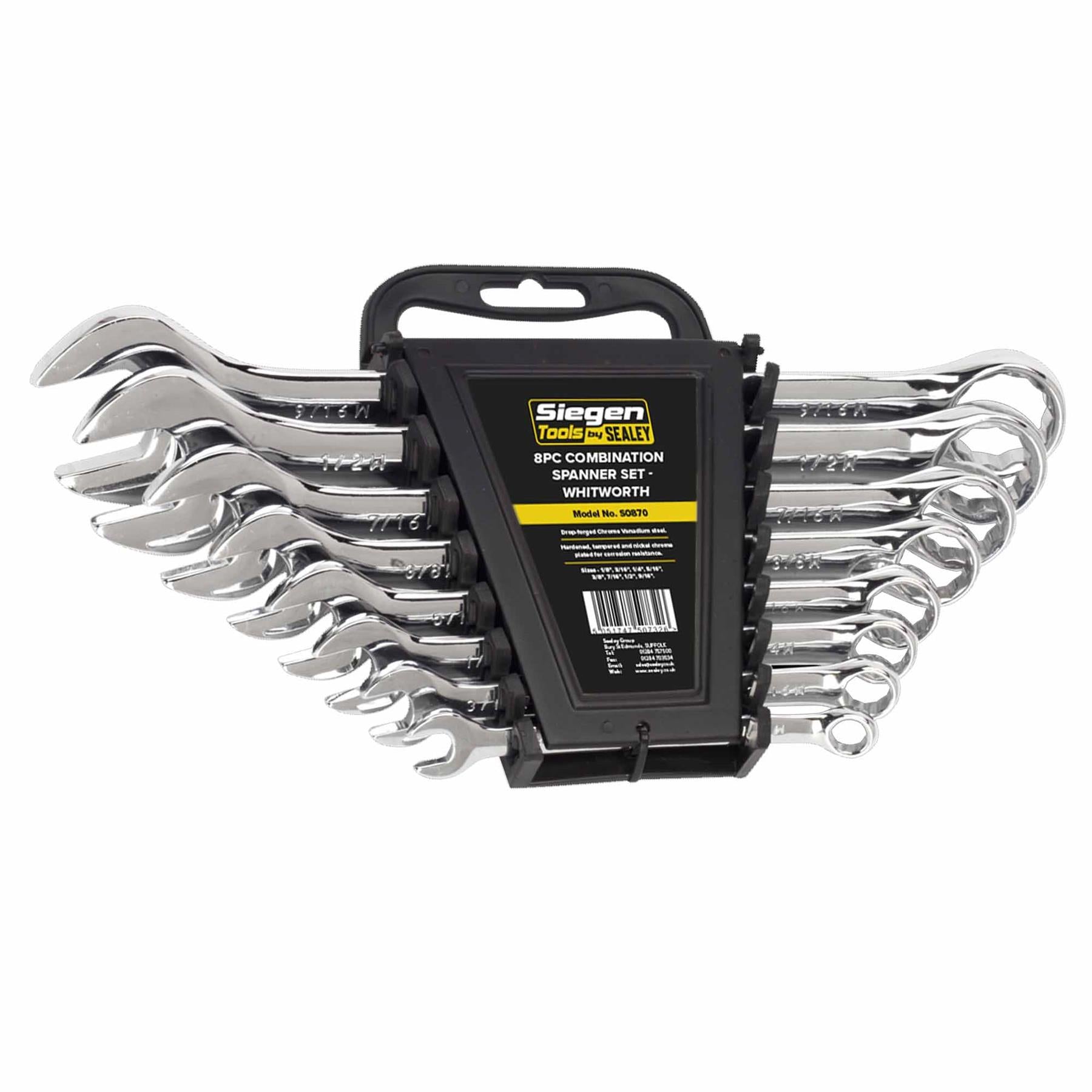 Sealey Combination Spanner Set 8pc Whitworth
