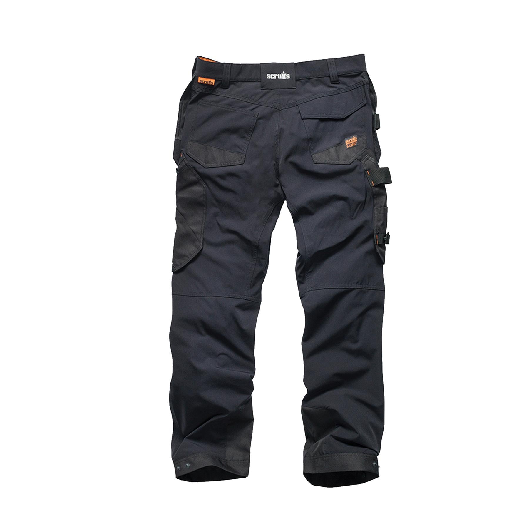 Scruffs Black Flex Work Flexible Slim Fit Trousers - Pro Flex / Plus / Holster 36R