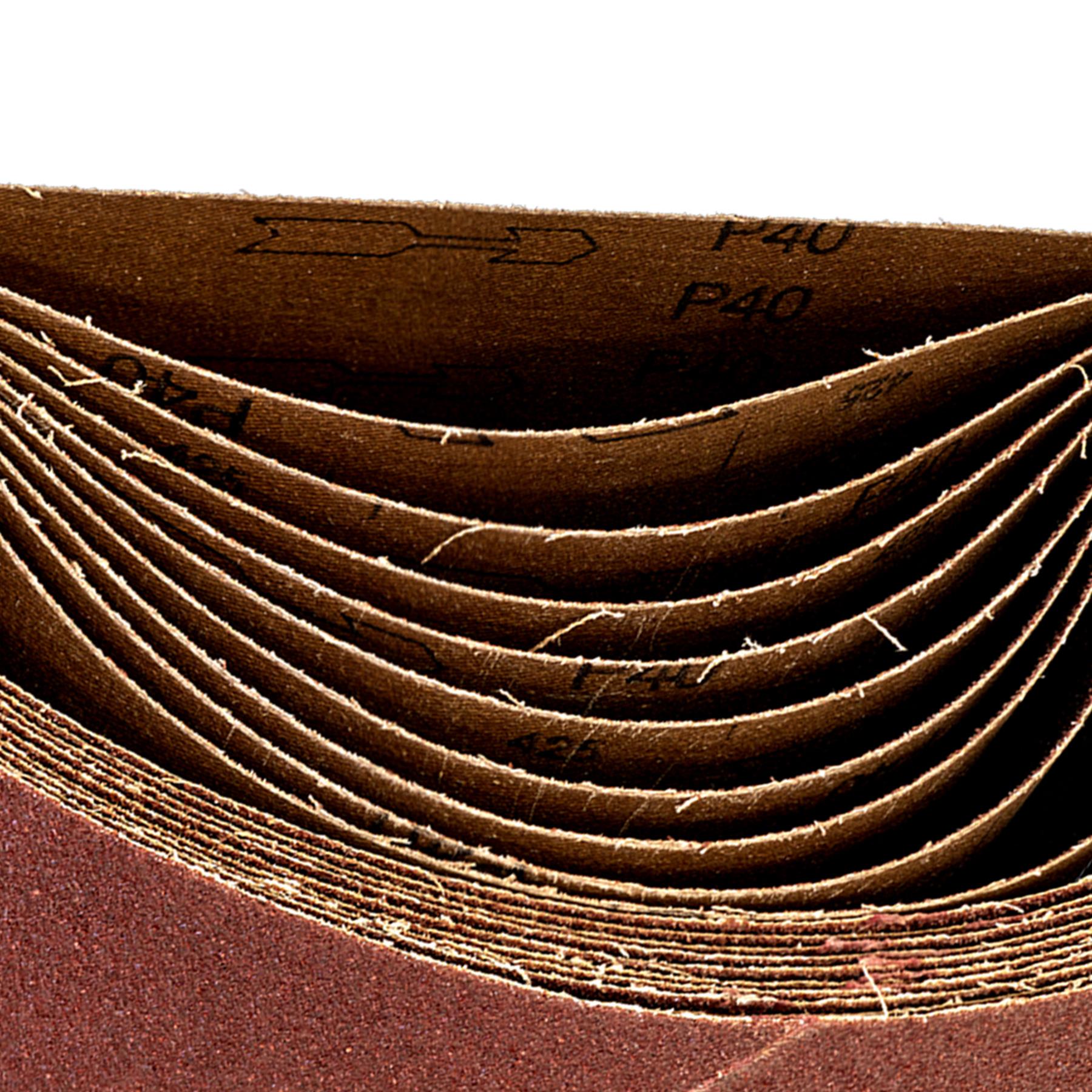 Sanding Belt 100 x 620mm 40Grit - Pack of 10.Aluminium oxide resin bonded Sealey