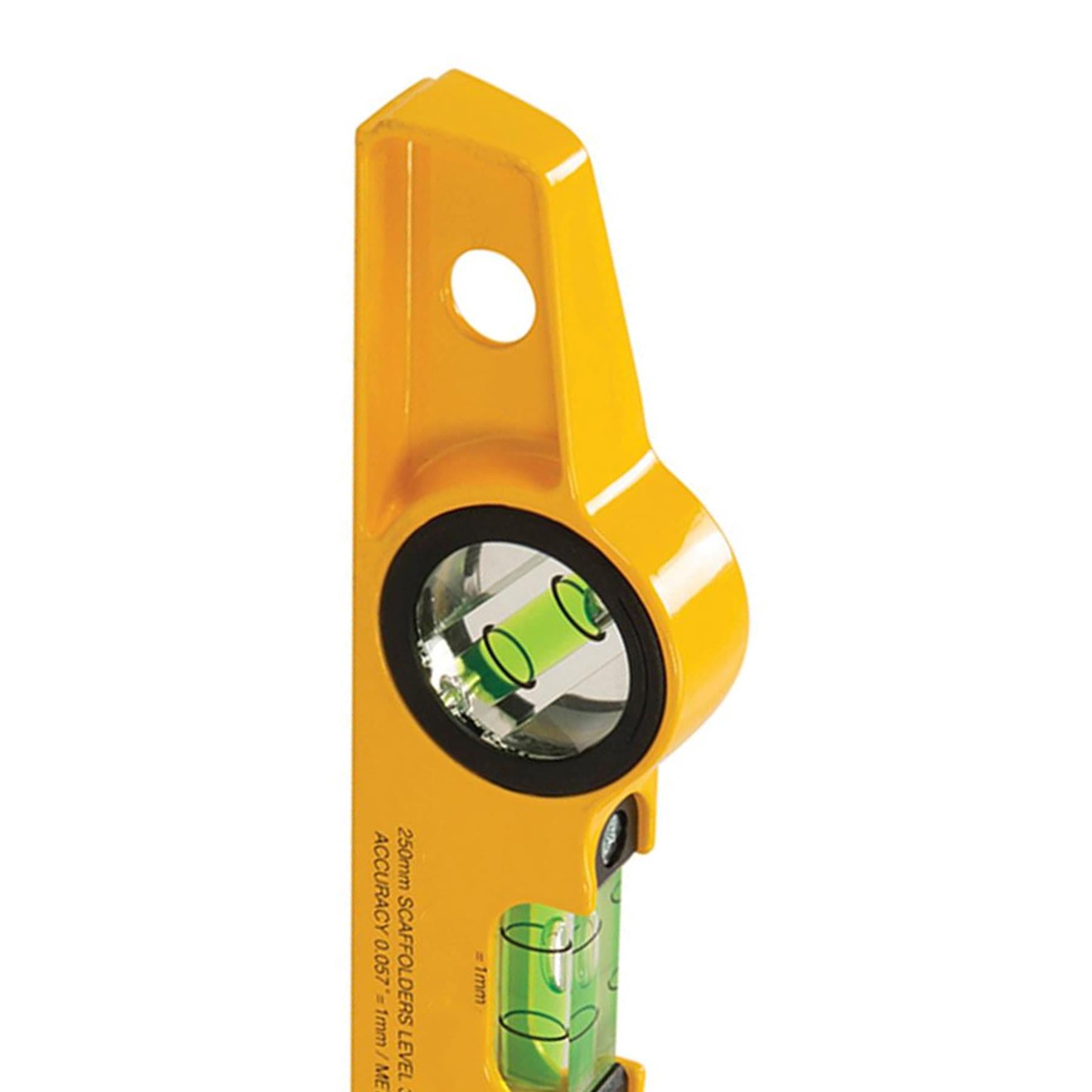 Scaffolders Level 250mm Magnetic Torpedo Pocket Boat 3 Vial Spirit Level