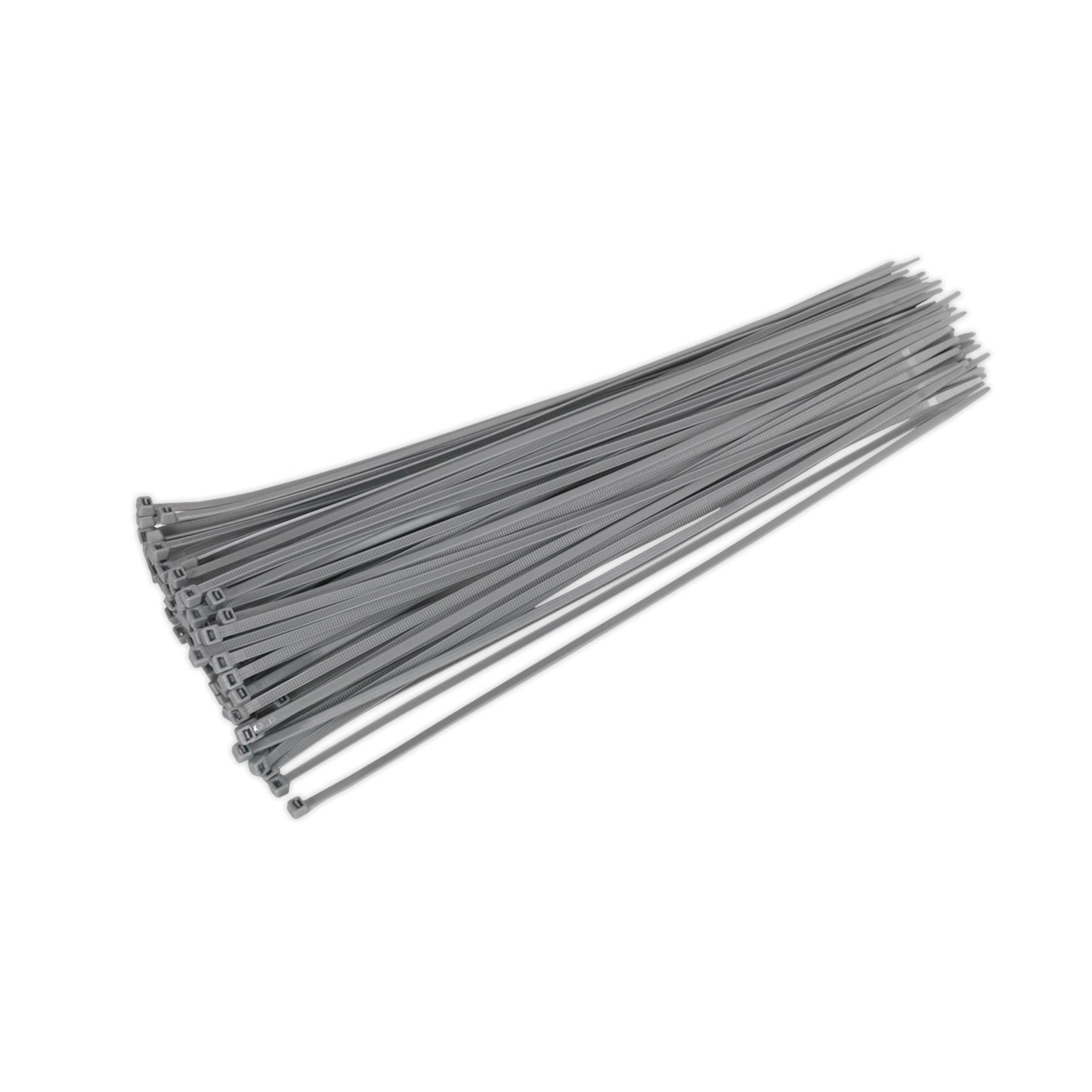 Sealey Cable Tie 380 x 4.4mm Silver Pack of 100