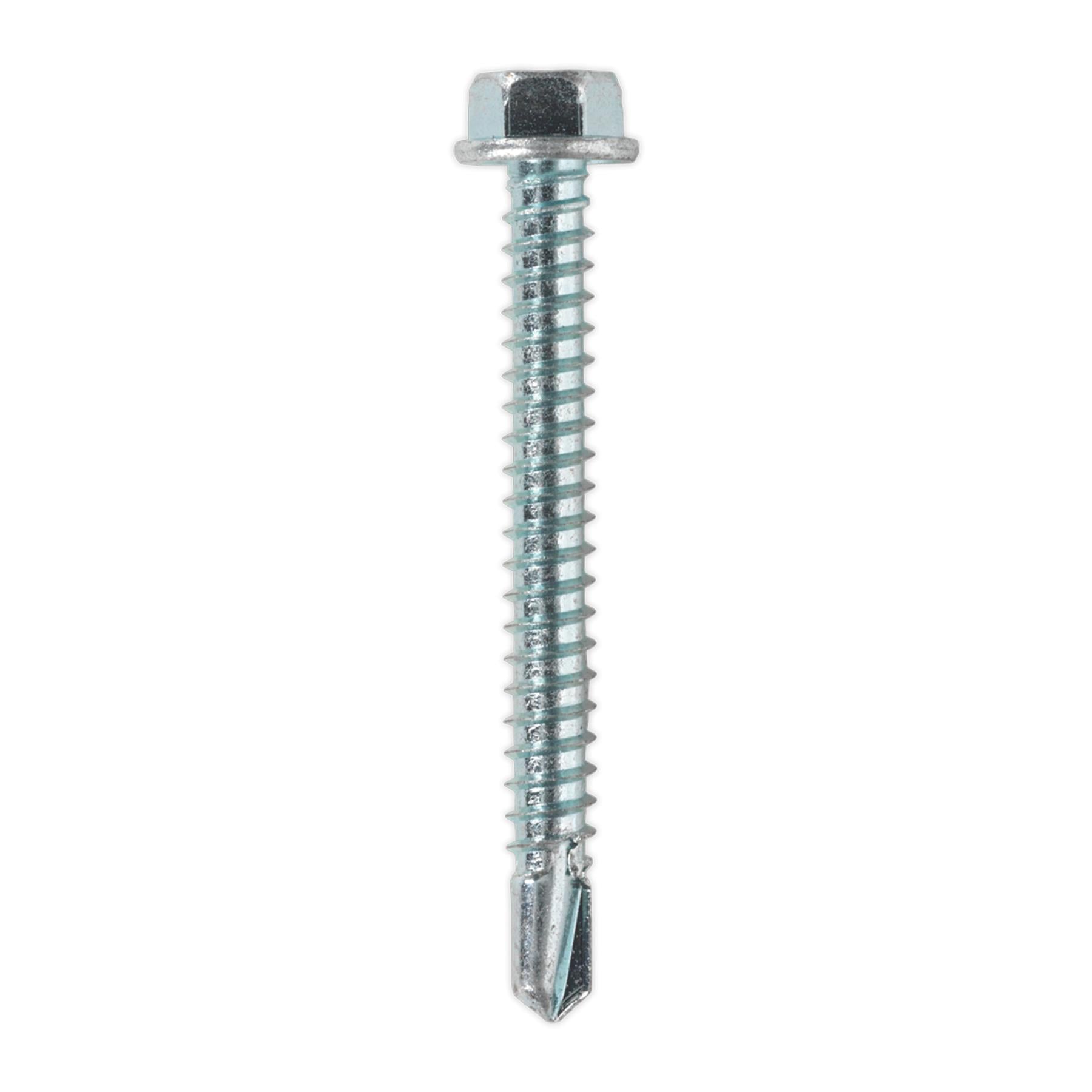 Sealey Self Drilling Screw 5.5 x 50mm Hex Head Zinc Pack of 100