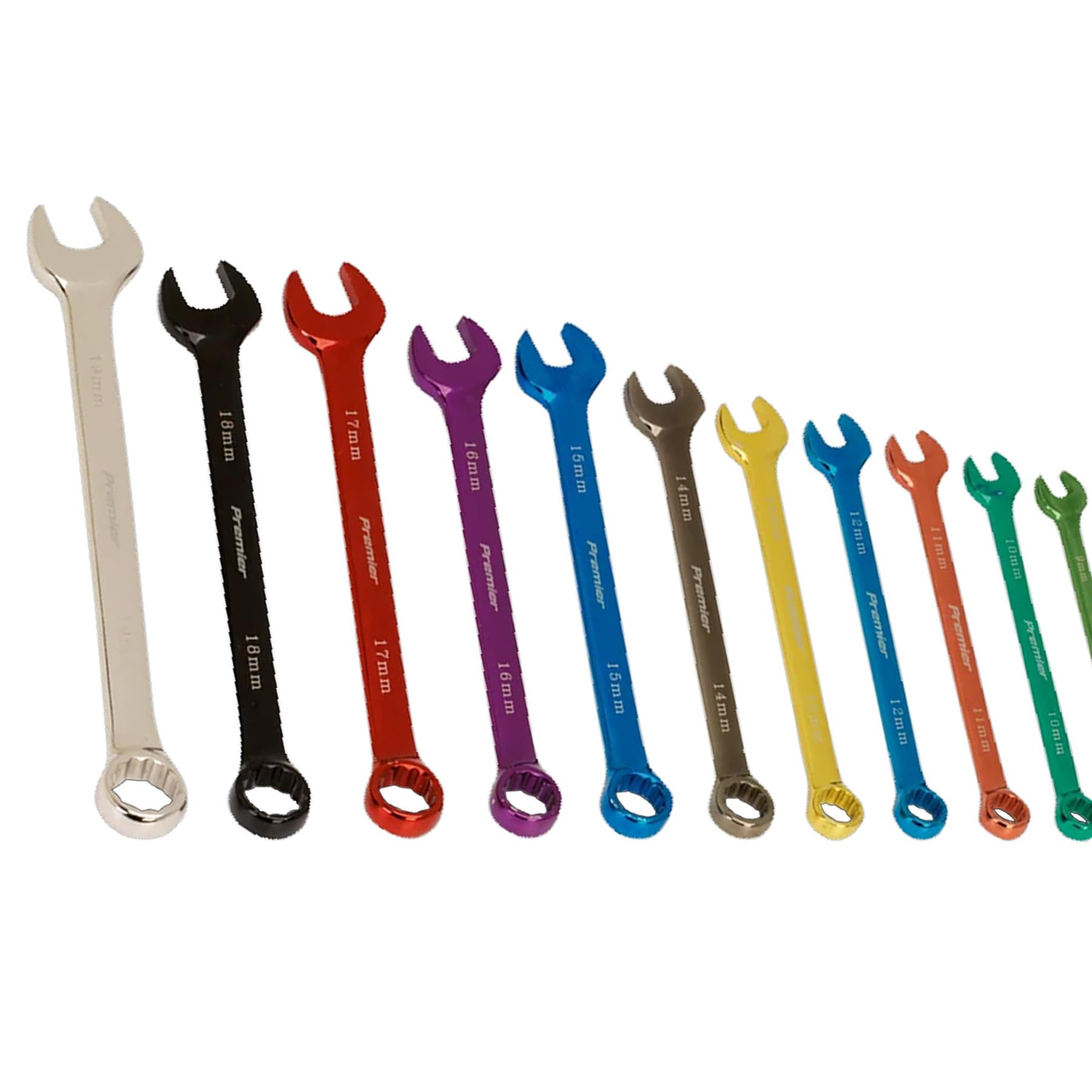 Sealey Combination Spanner Set 14pc Multi-Coloured Metric