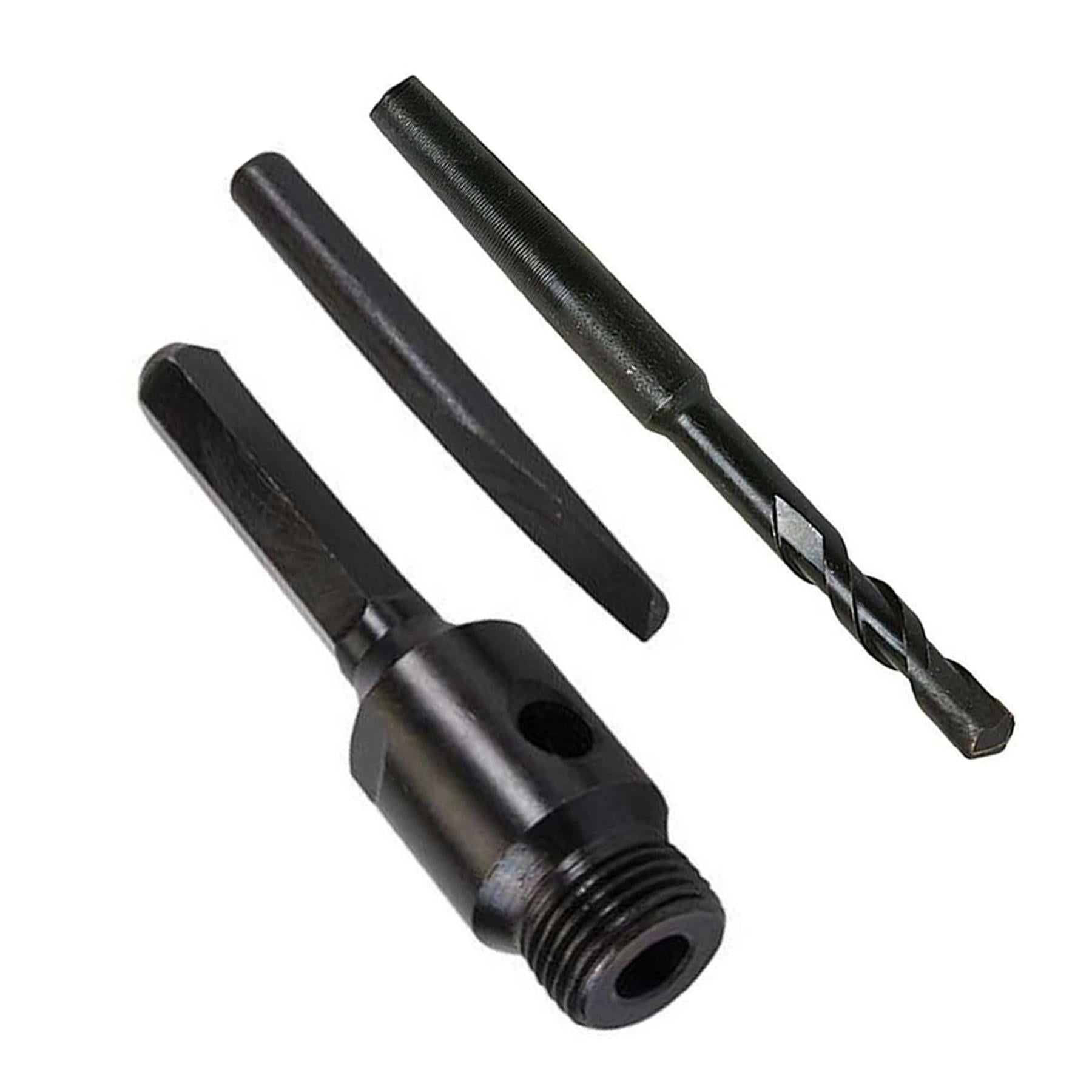 TCT Core Drill Bit 40mm Hole Saw Masonry Stone Brick Hex 100mm Extensions Pilot