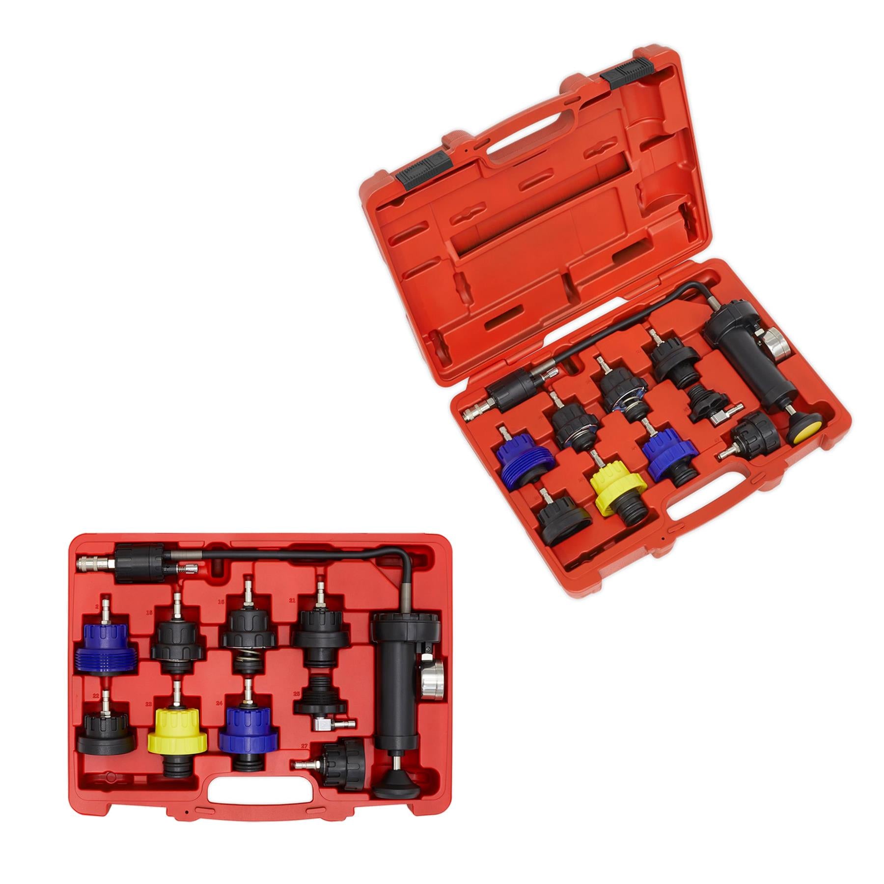 Sealey Cooling System Pressure Test Kit 10pc Quick Release Couplings