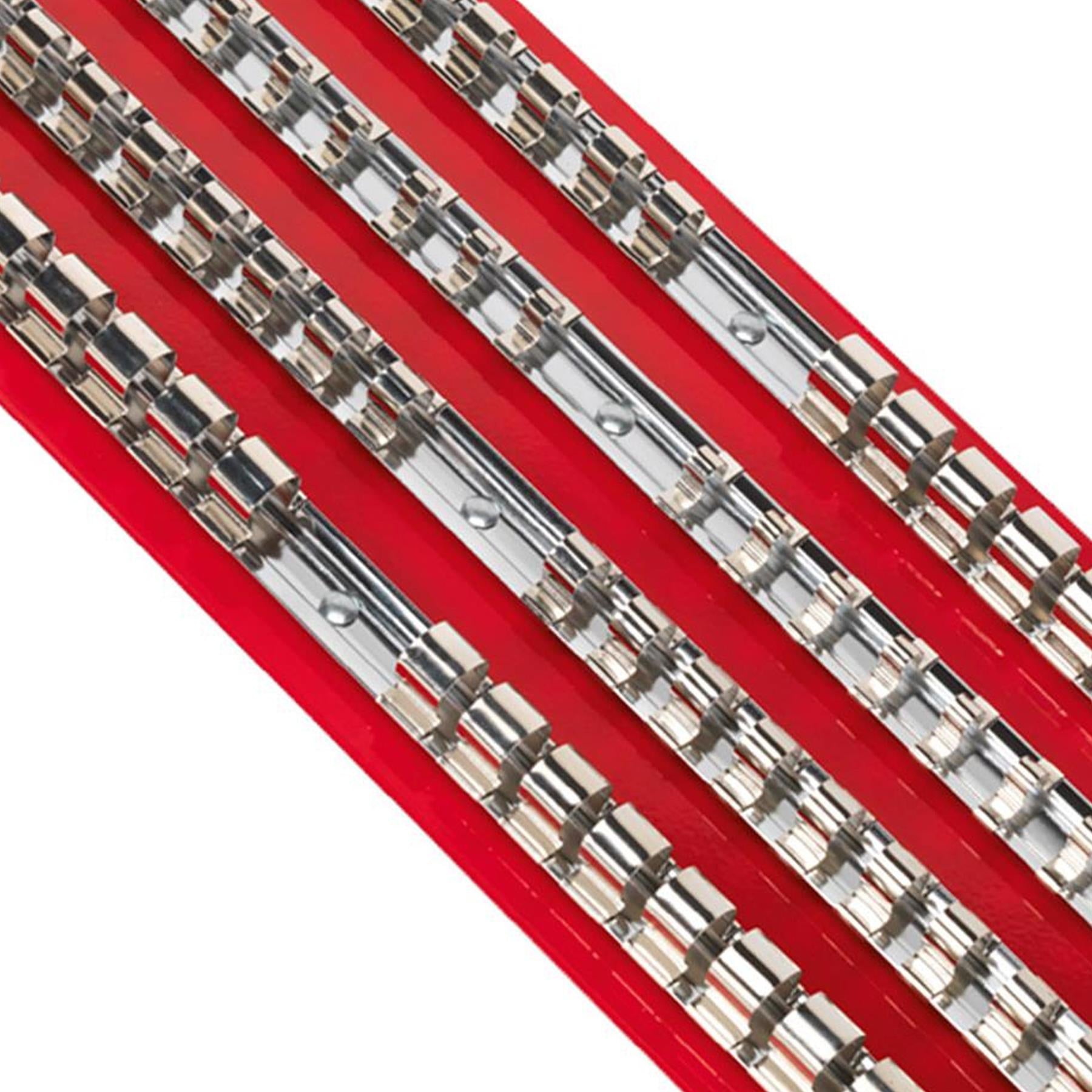 Sealey Socket Rail Tray Red 1/4", 3/8" & 1/2"Sq Drive