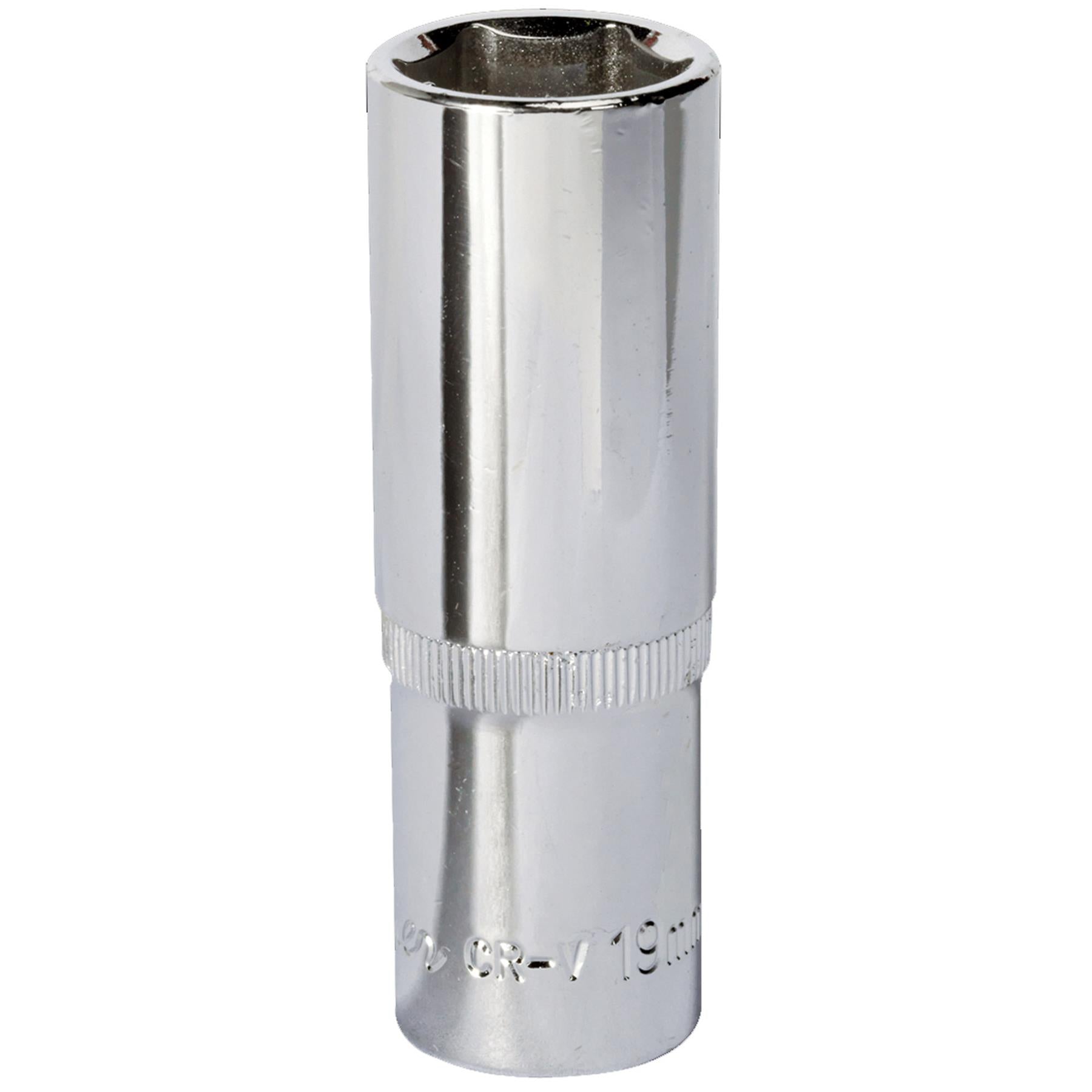 Sealey WallDrive Socket 19mm Deep 1/2"Sq Drive Fully Polished