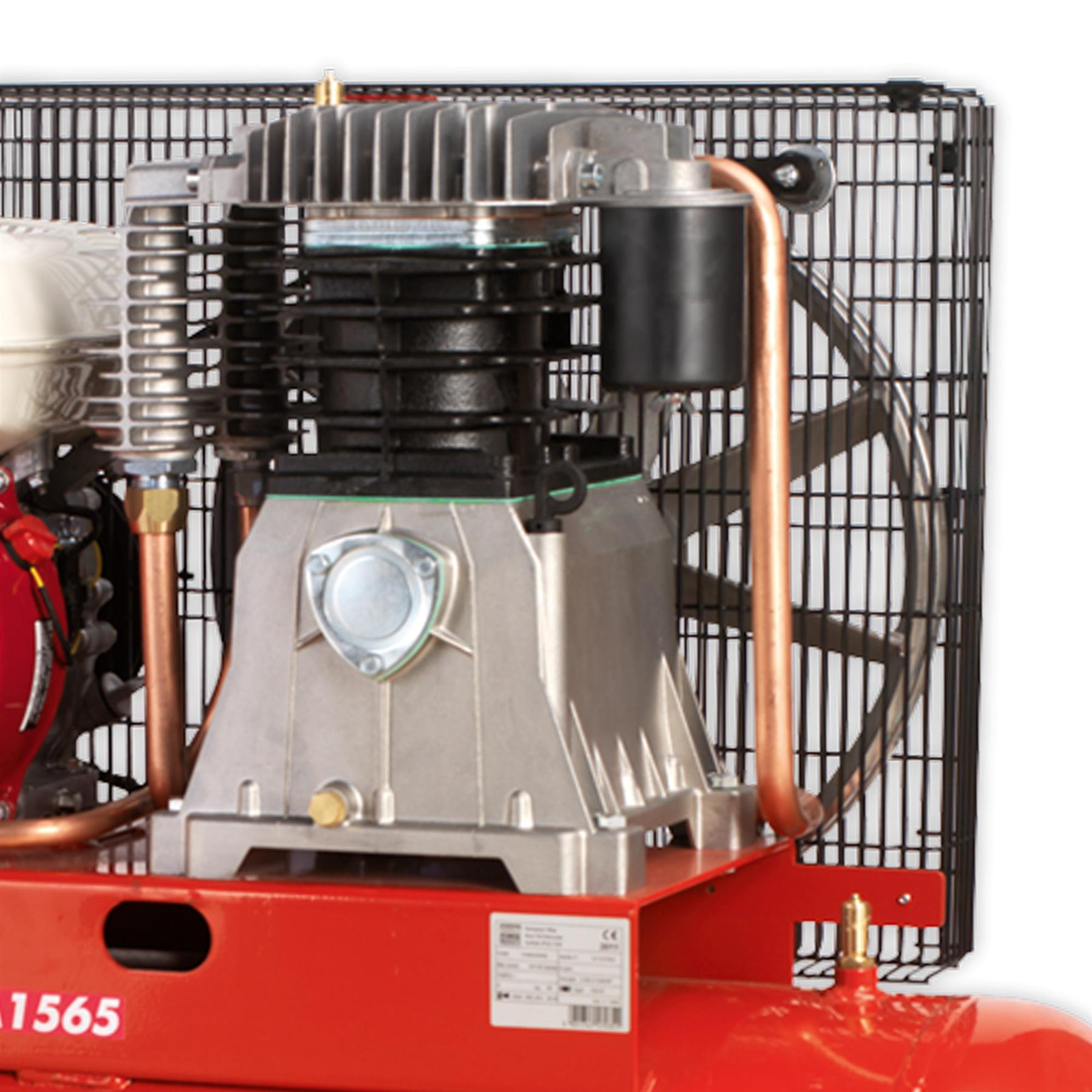 Sealey Compressor 150L Belt Drive Petrol Engine 6.5hp
