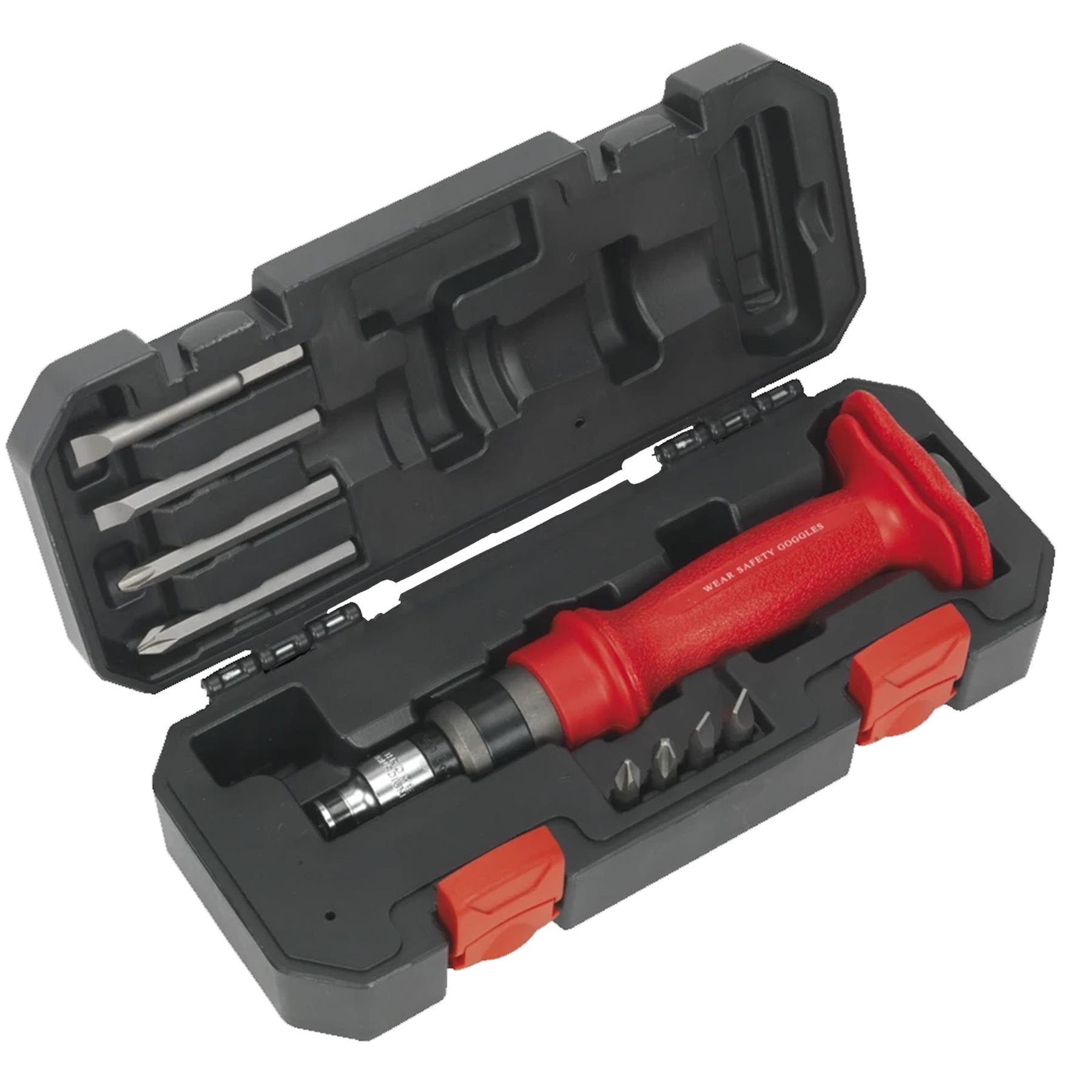 Sealey Impact Driver Set 10pc Heavy-Duty Protection Grip