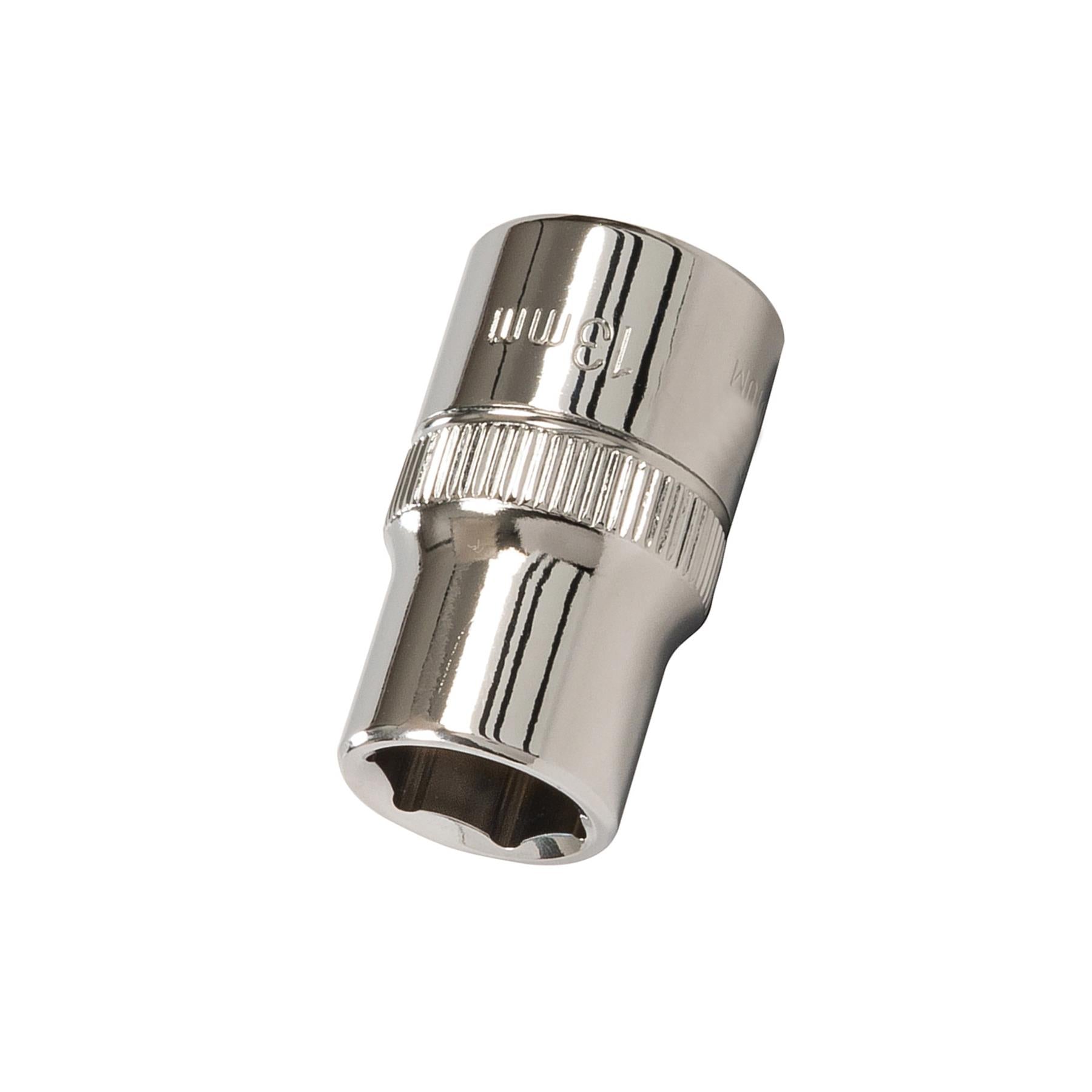 Socket 1/2" Drive Metric Hex Square 13mm Individual Hex Polished Crv Quality