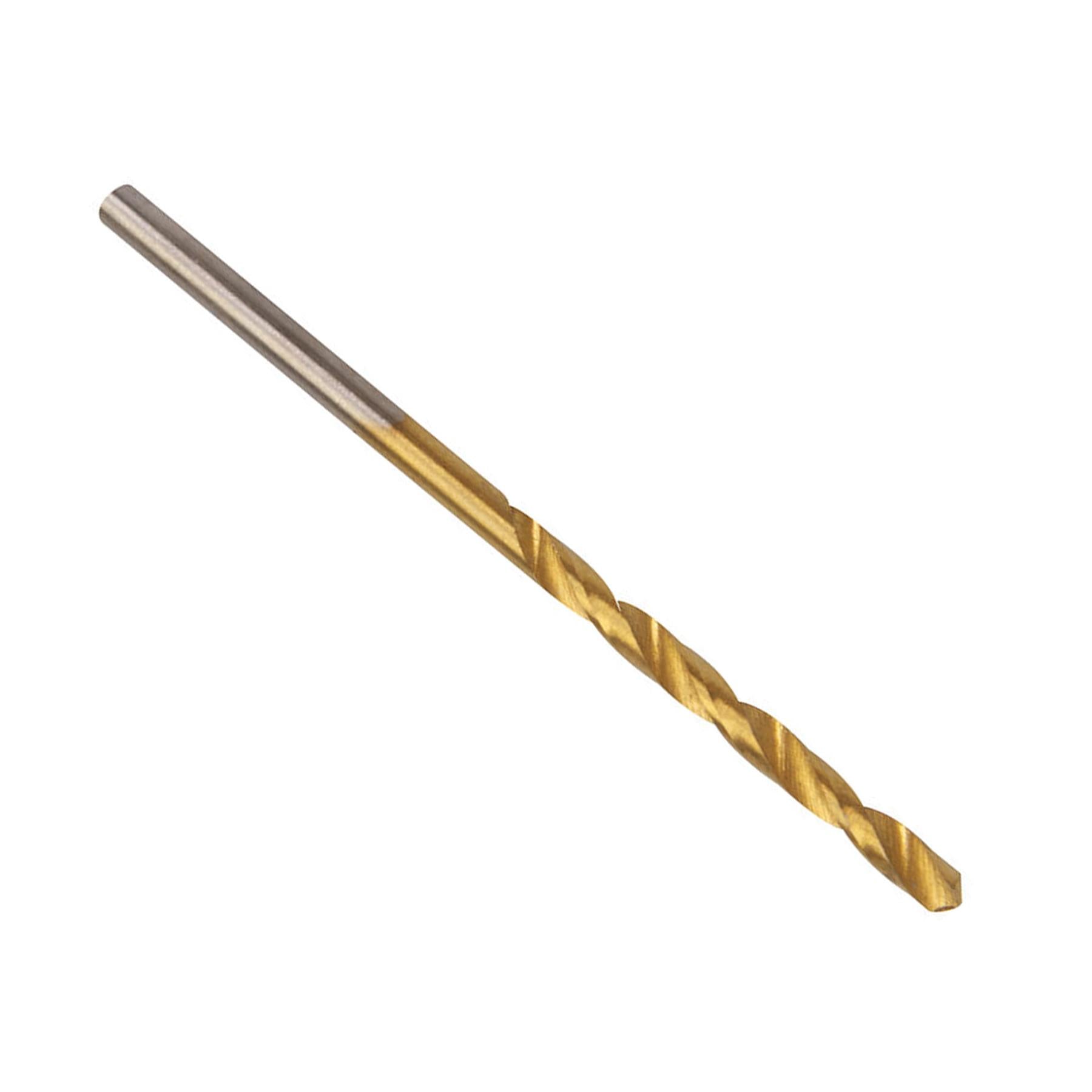 2Pk Hss Titanium-Coated Drill Bits 3.0mm Durable High Speed Metal Wood Plastic