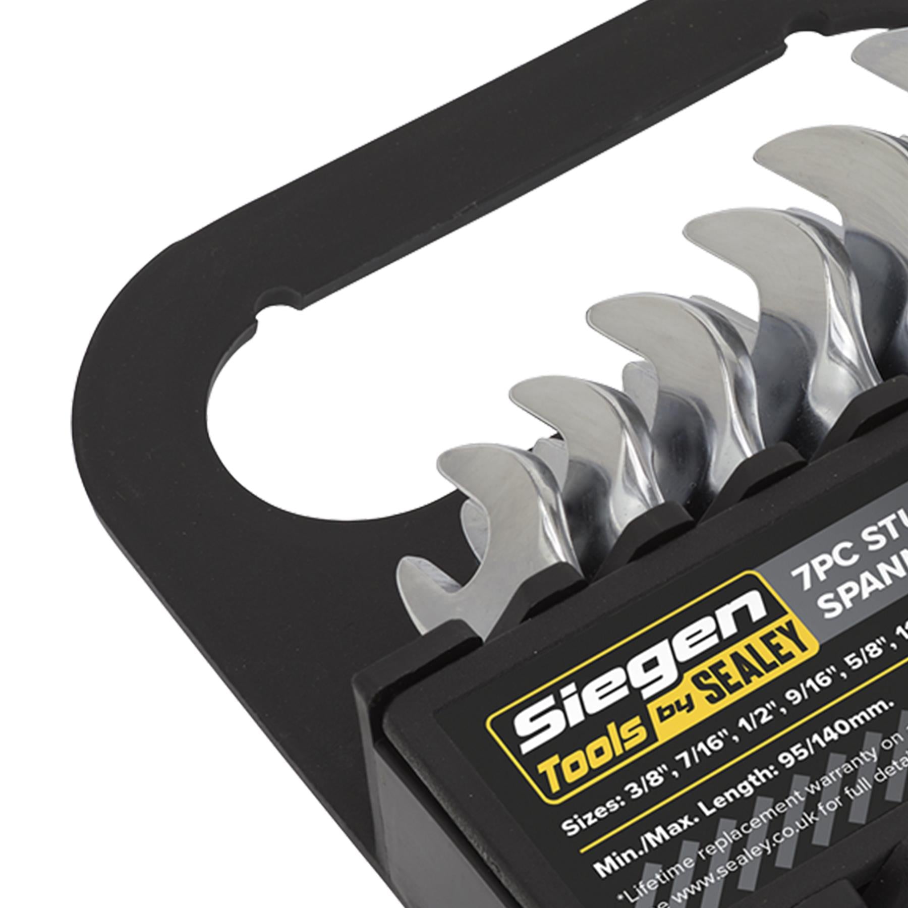 Sealey Combination Spanner Set 7pc Stubby Imperial