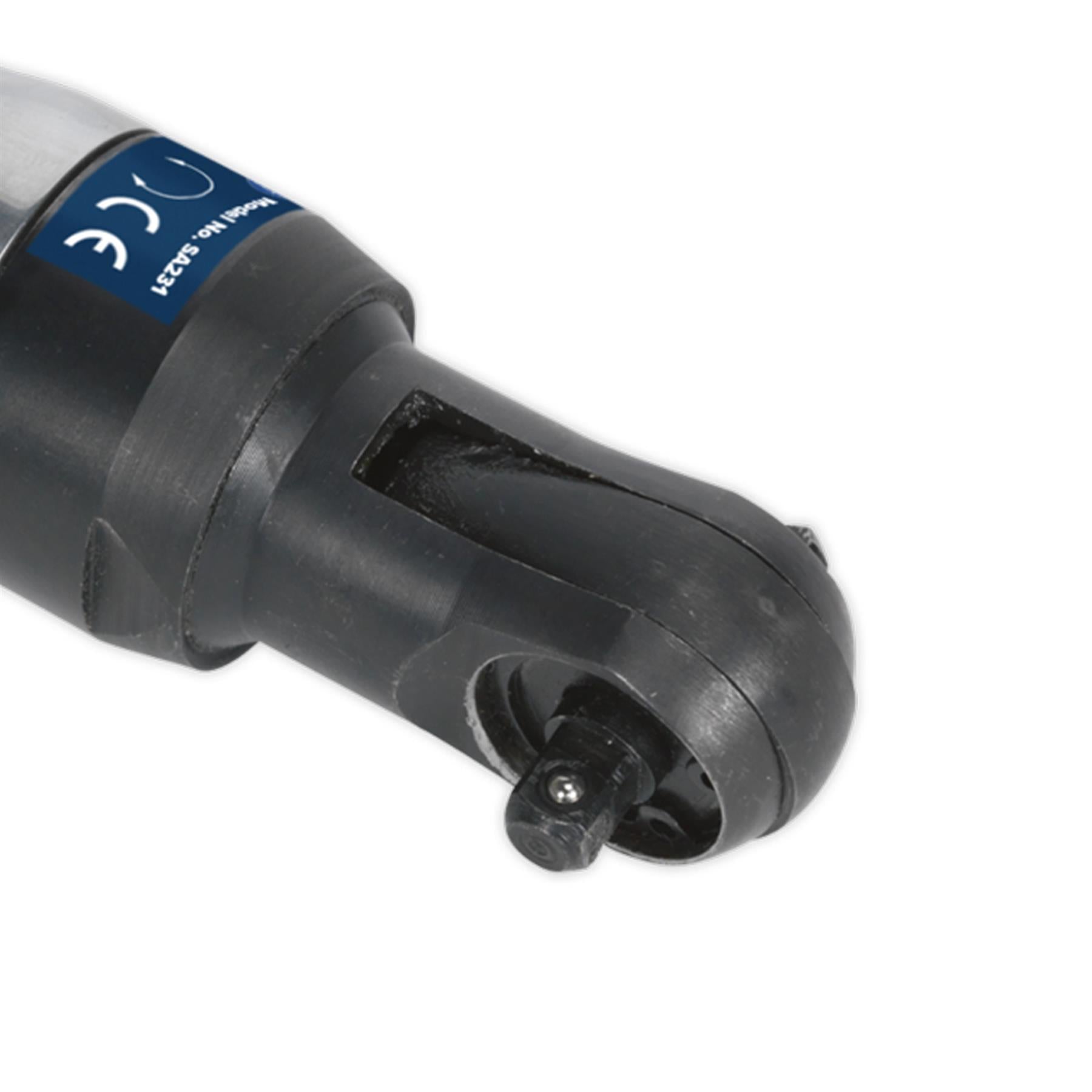 Sealey Air Ratchet Wrench 3/8"Sq Drive Super Stubby