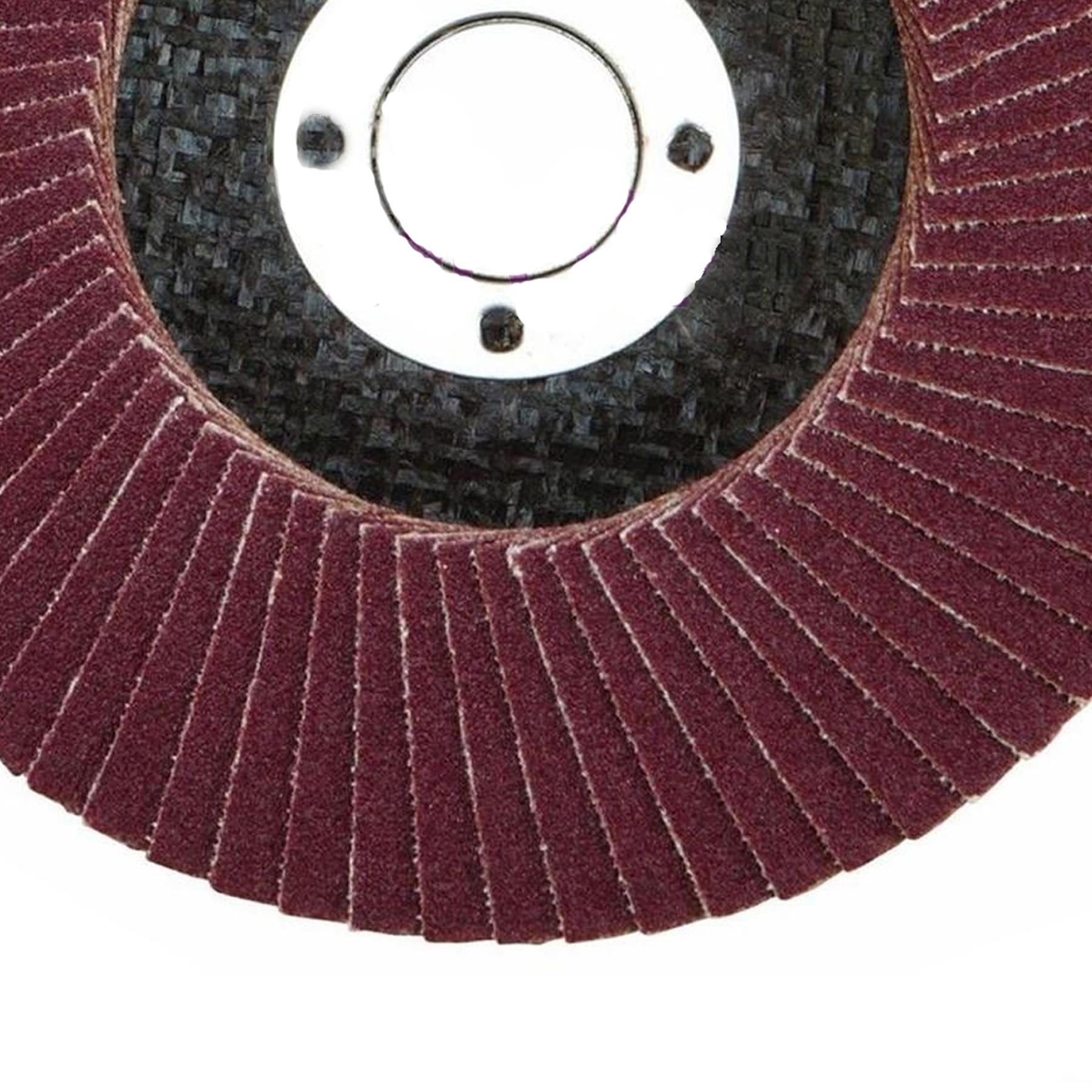 50PC 115mm 4.5" Angle 120 Grit Aluminium Oxide Sanding Flap Discs