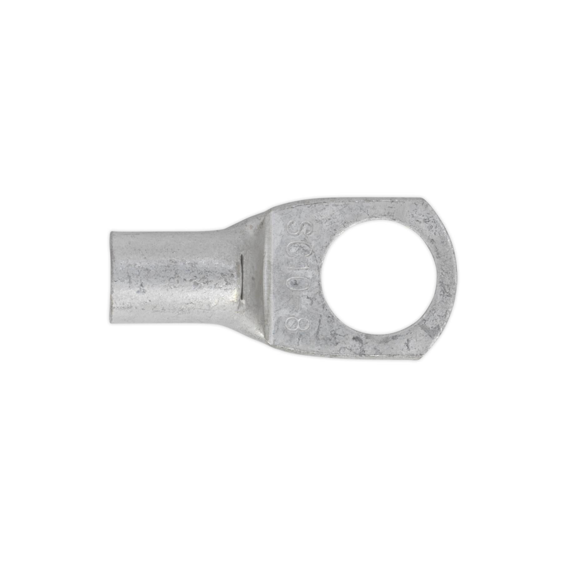 Copper Lug Terminal 50mm x 10mm Pack of 10. Sealey