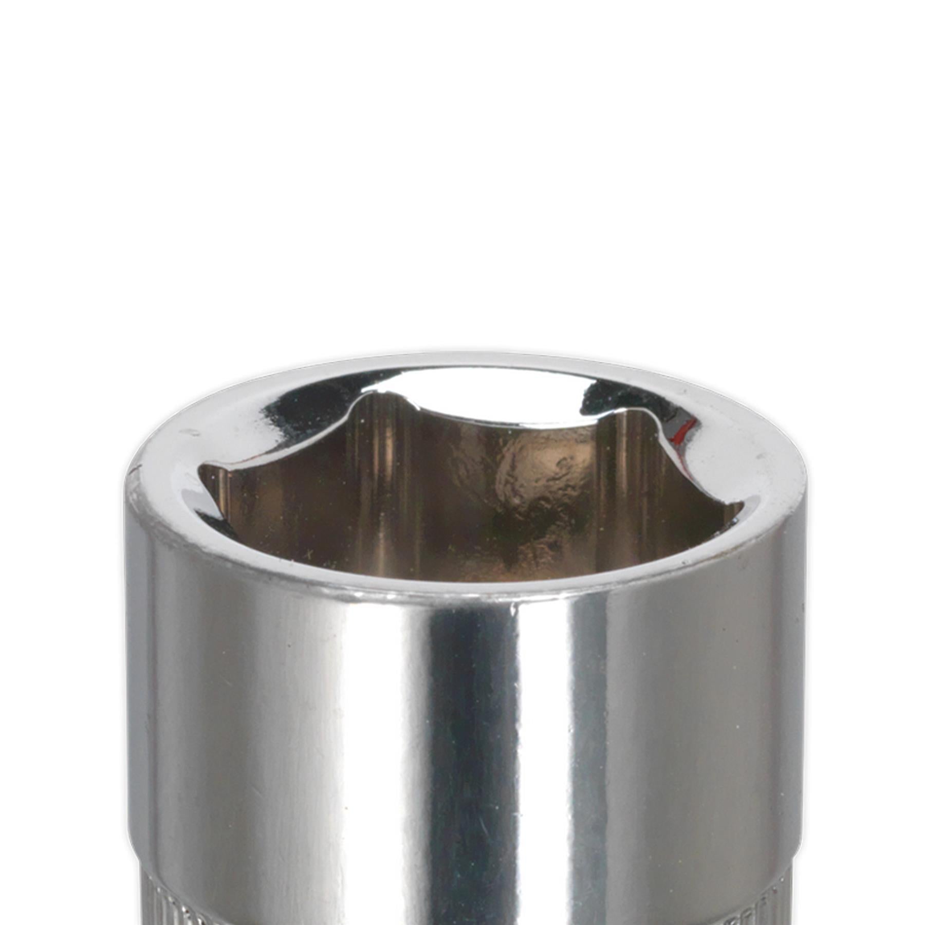 Sealey WallDrive Socket 15mm 3/8"Sq Drive Fully Polished