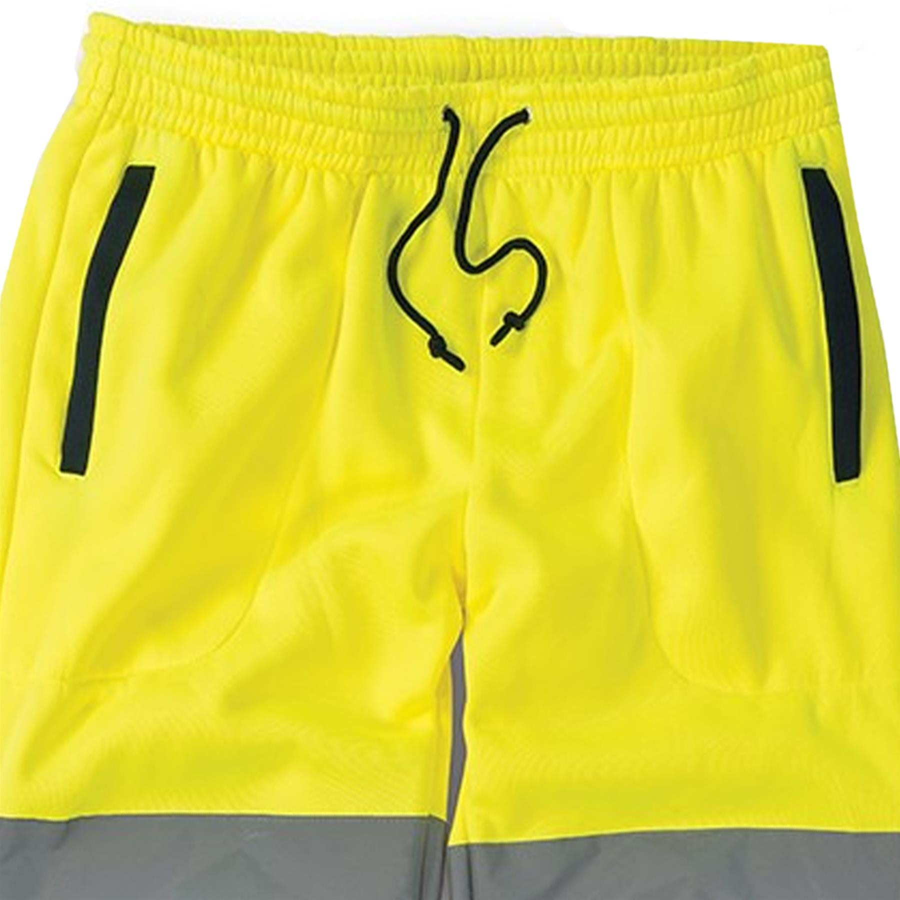 Tough Grit Hi-vis 2-tone Work Wear Fleece Trousers Safety Jogger Sweat Pants S