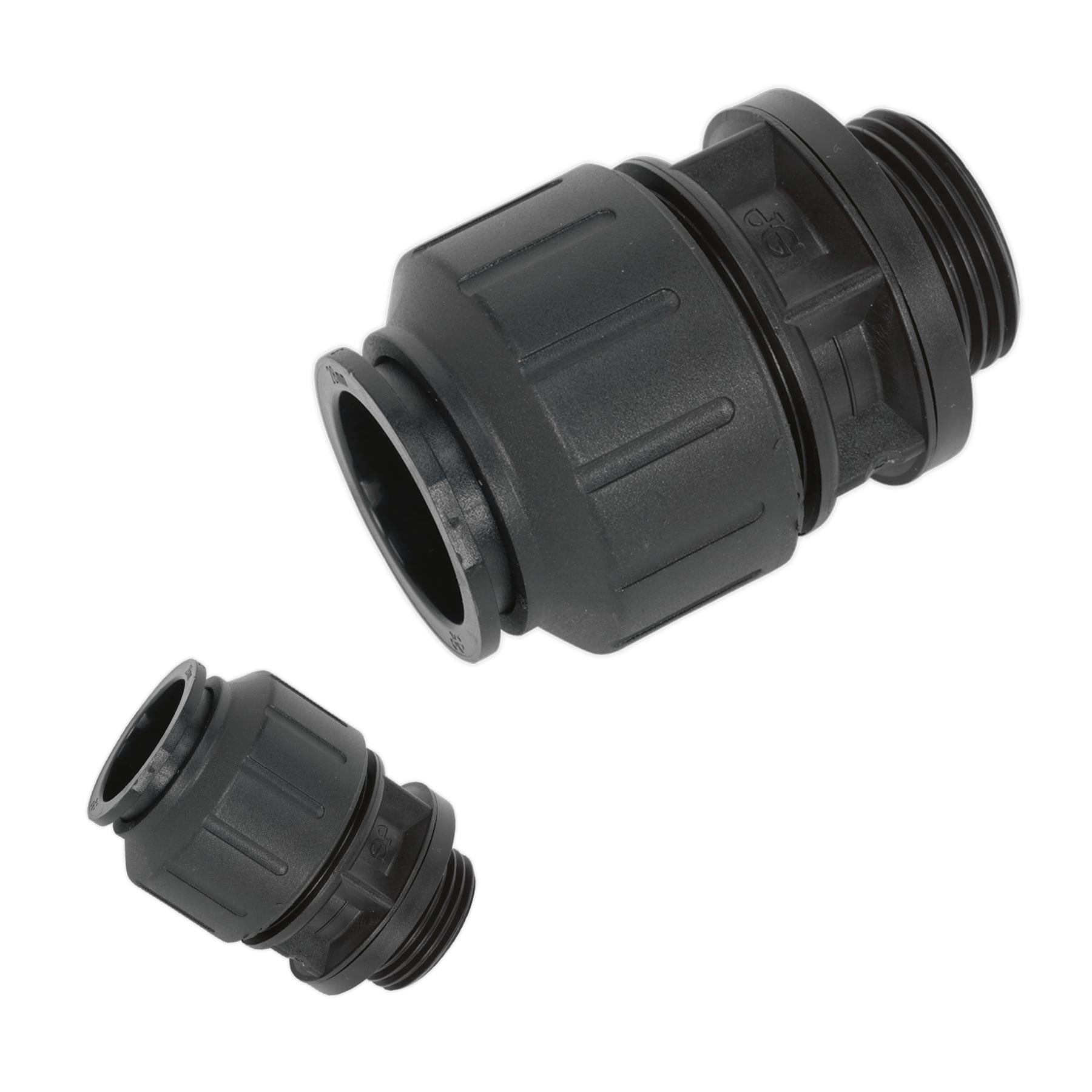 Sealey Straight Adaptor 28mm 1"BSP Pack of 2 (Speedfit - PM012818E)