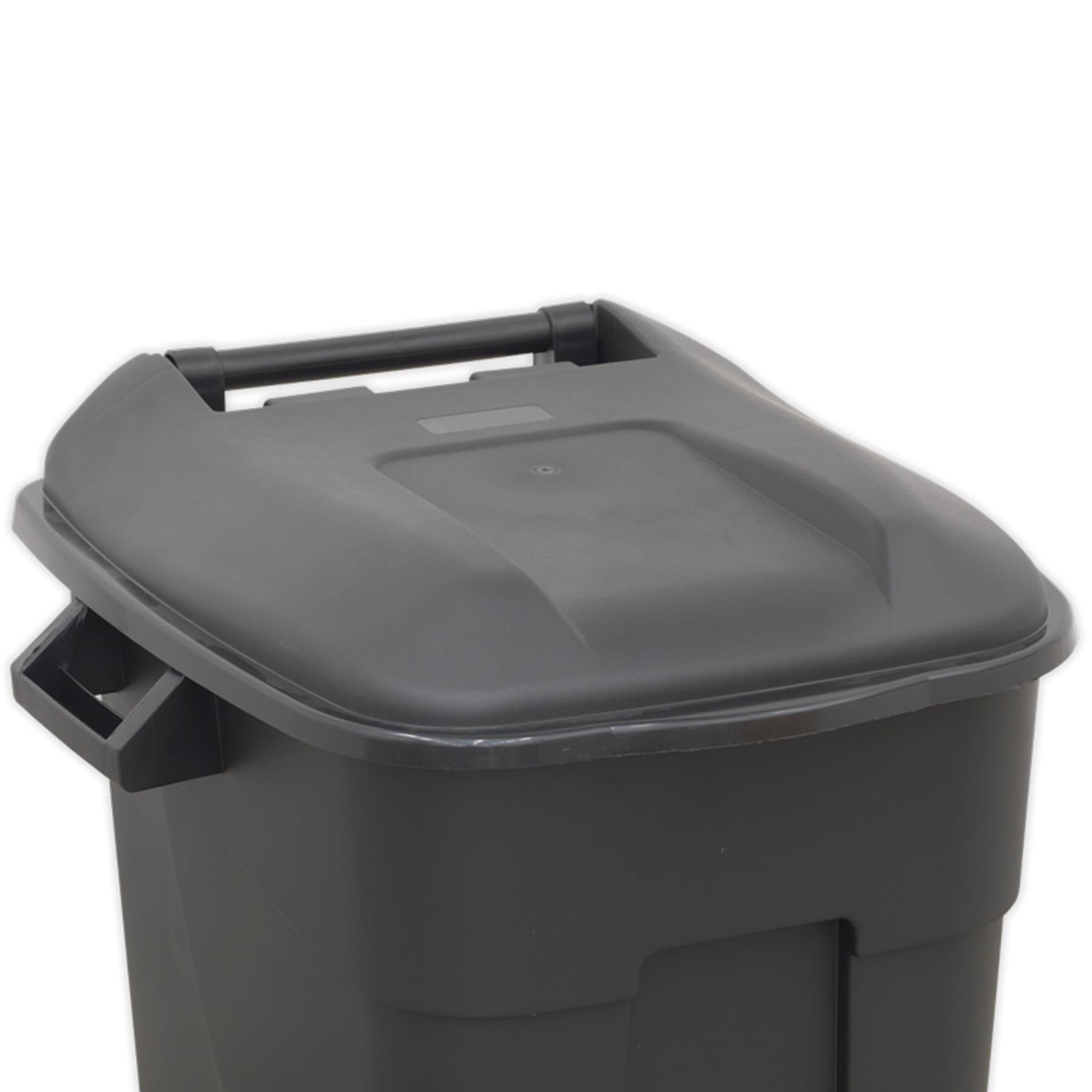Sealey Refuse/Wheelie Bin with Foot Pedal 100L - Black