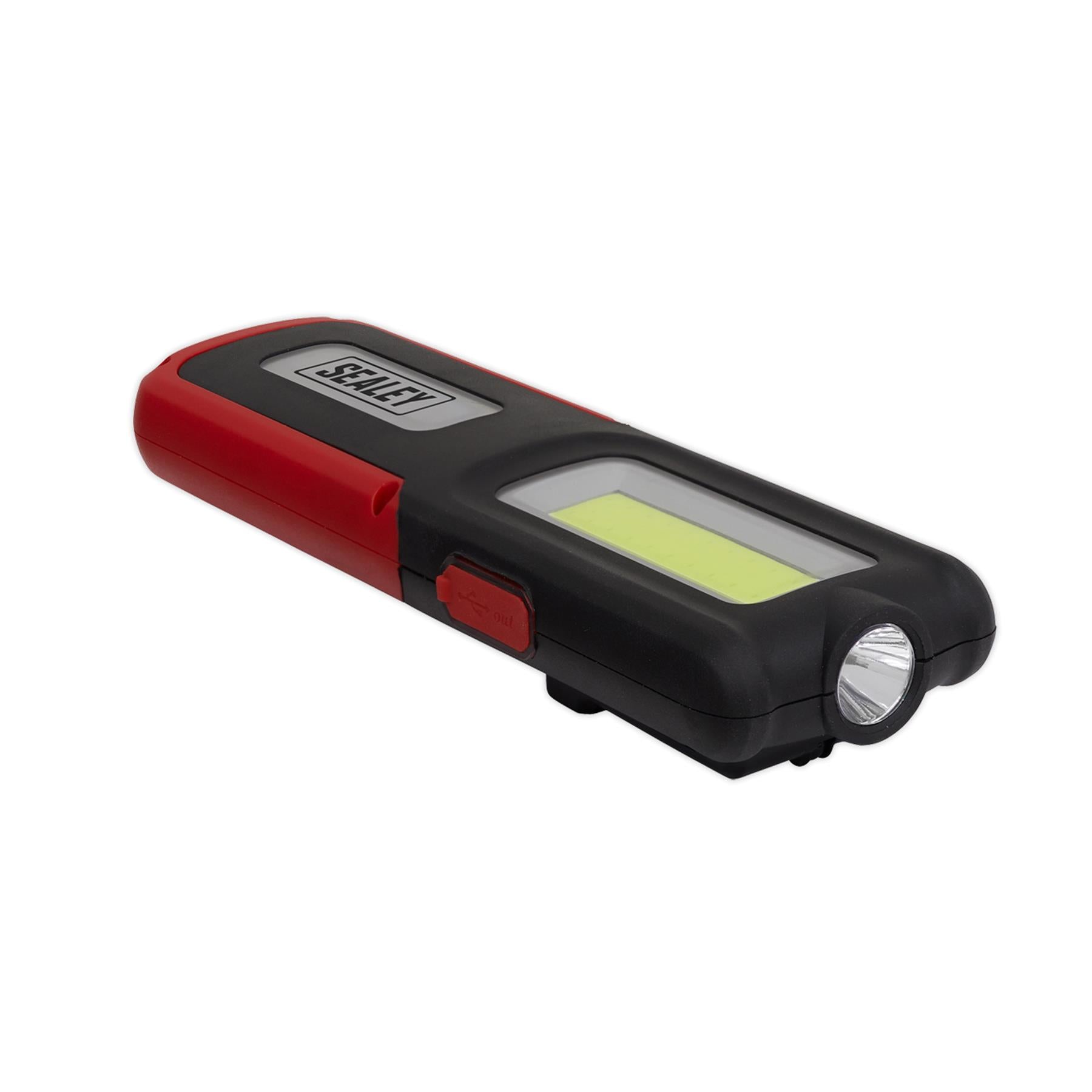 Sealey R/Charge Inspection Light 5W COB & 3W LED & Power Bank - Red