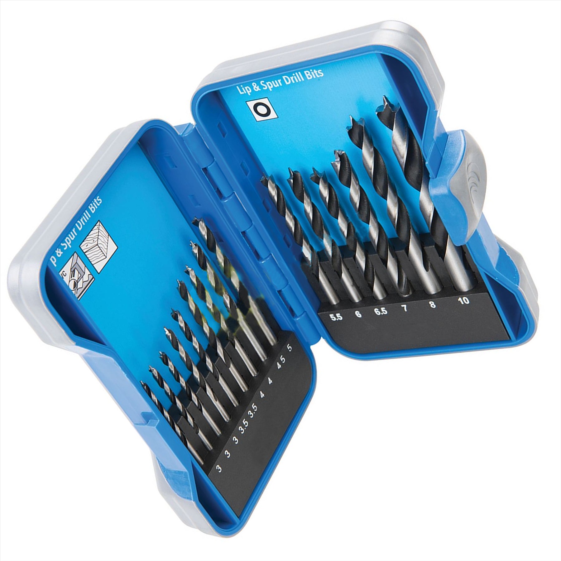 Wood Brad Point Centre Spur Drill Bits 3 Mm - 10 Mm Set Dowel Drill Lip And Spur