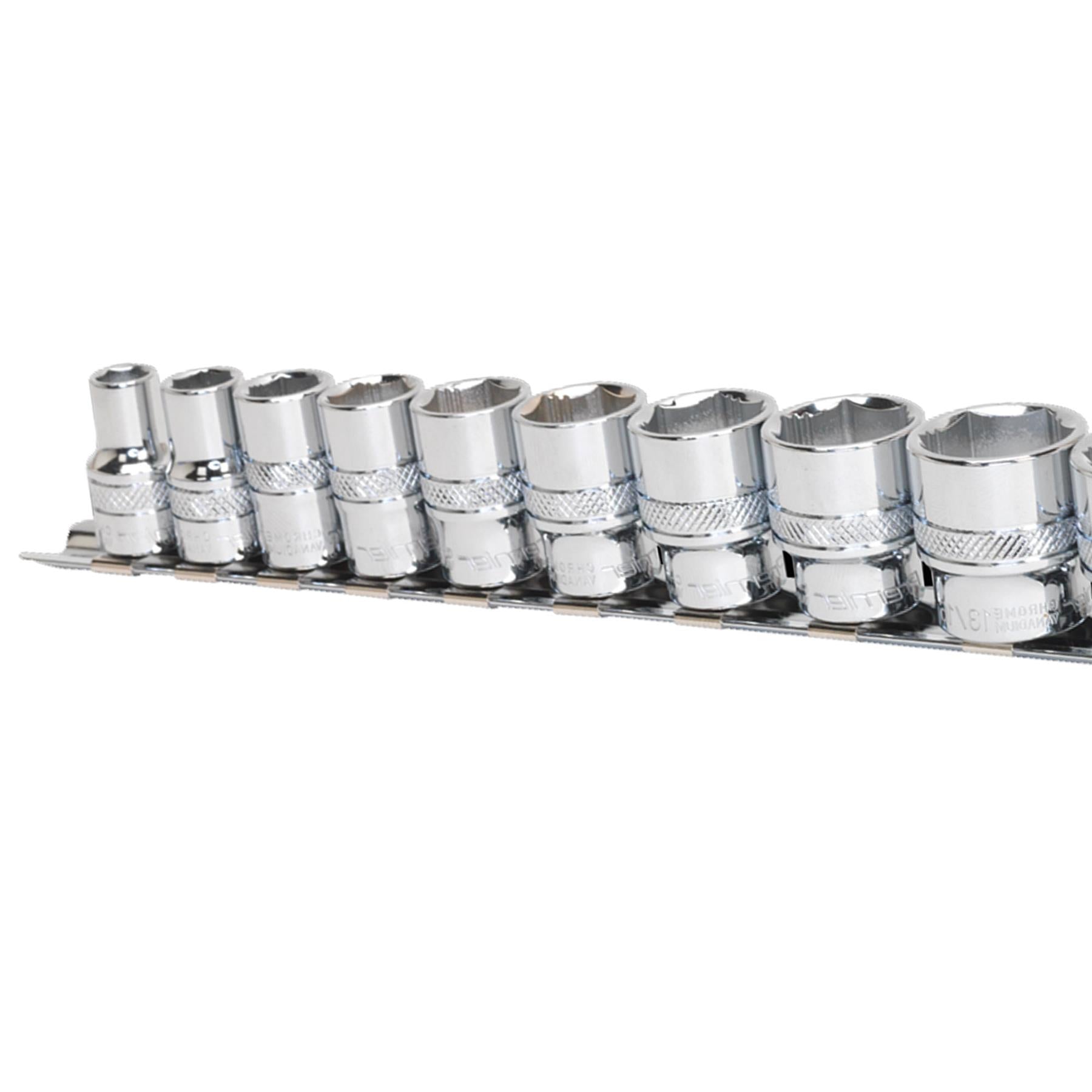 Sealey Socket Set 11pc 3/8"Sq Drive Lock-On 6pt Imperial