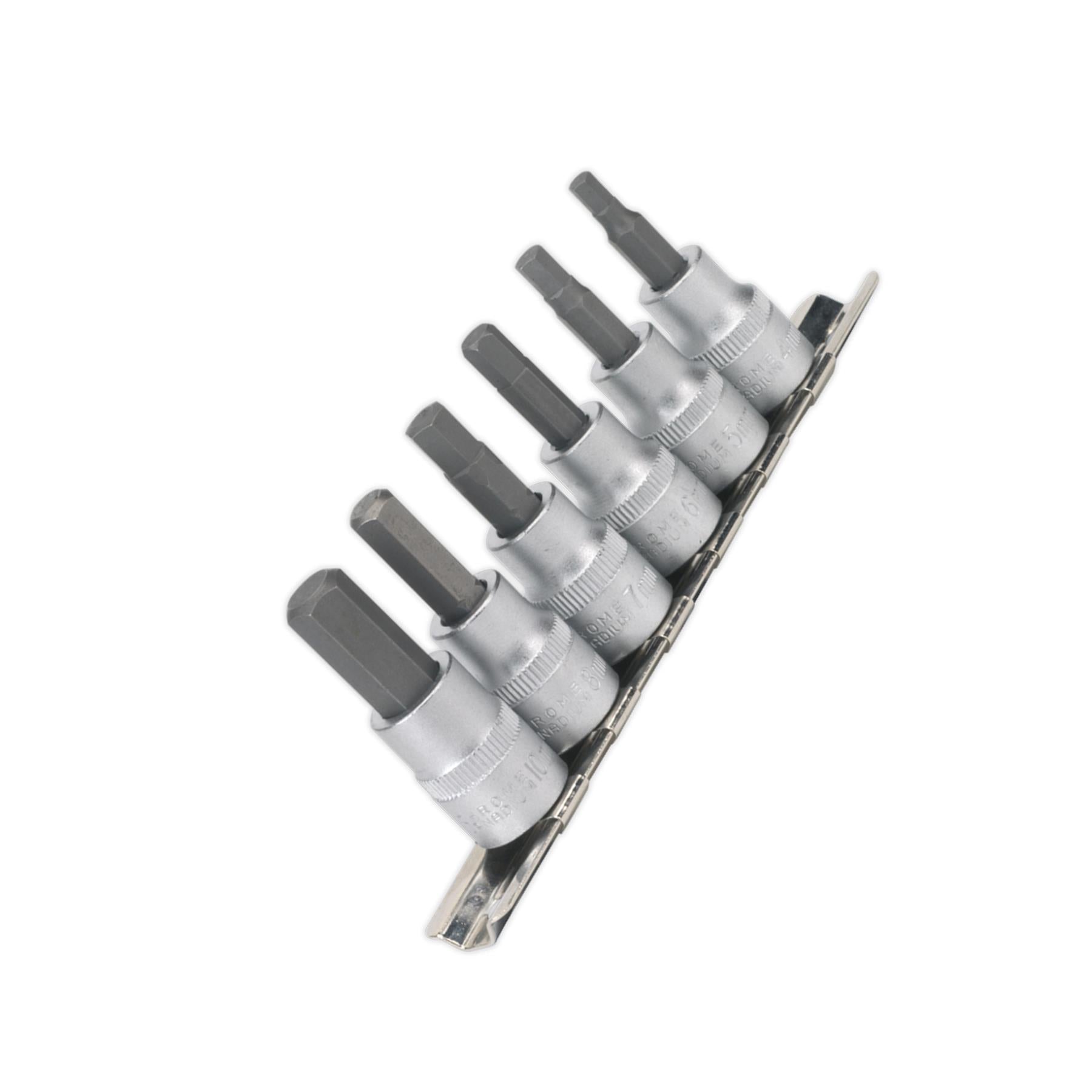 Sealey Hex Key Socket Bit Set 6pc 3/8"Sq Drive Metric