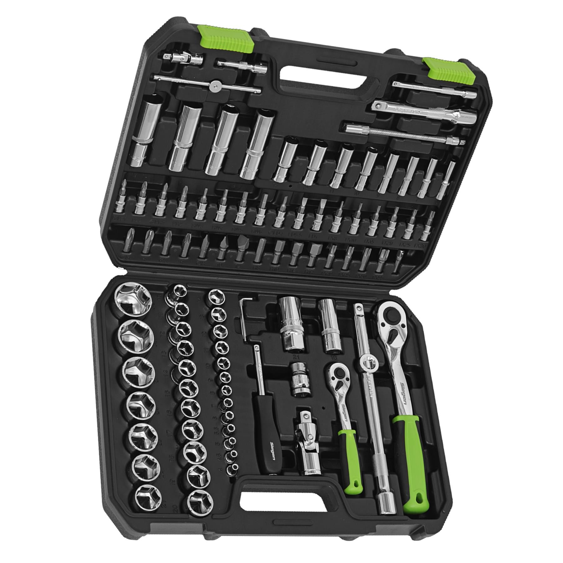 Sealey Socket Set 94pc 1/4" & 1/2"Sq Drive WallDrive Metric