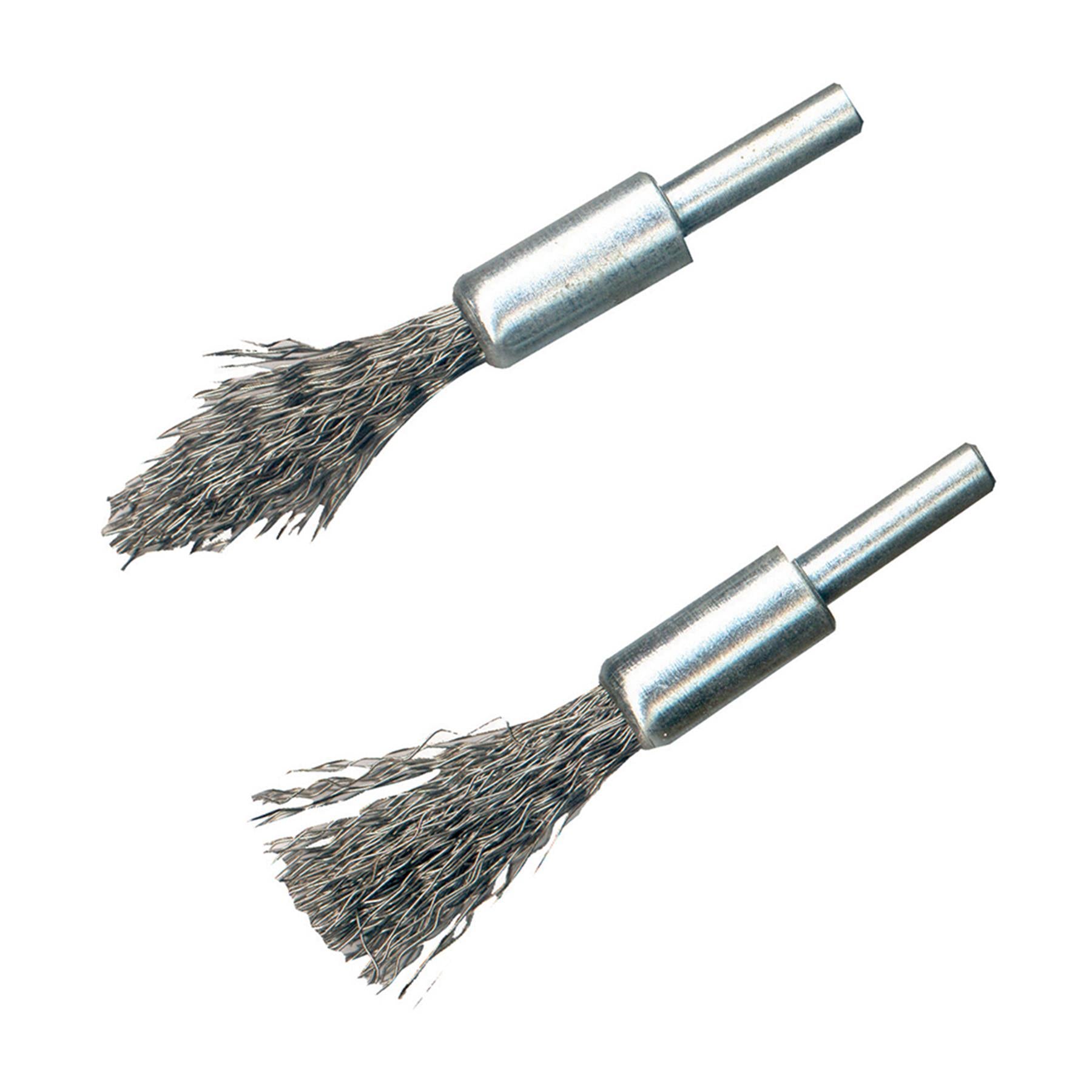 Steel De-Carb Brush Set 2Pk 6mm Shank For The Removal Of Carbon Deposits