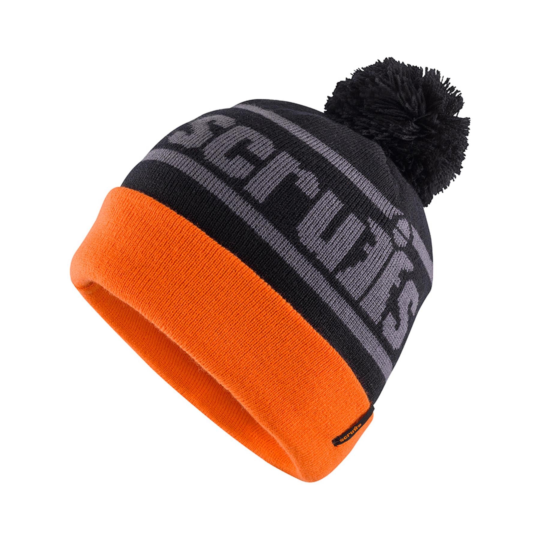 Scruffs Trade Bobble Hat With Soft Padded Black/Orange