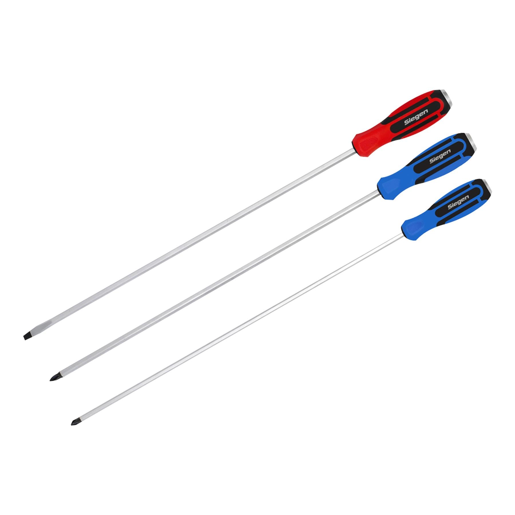 Sealey Extra-Long Hammer-Thru Screwdriver Set 3pc