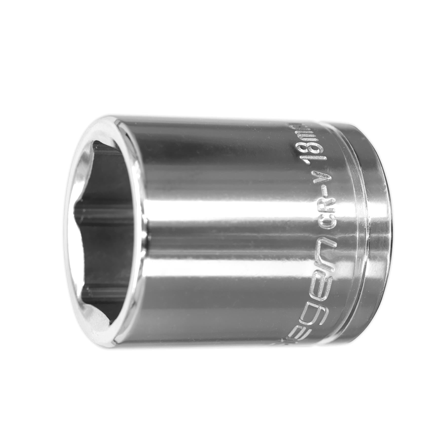 Sealey WallDrive Socket 18mm 3/8"Sq Drive