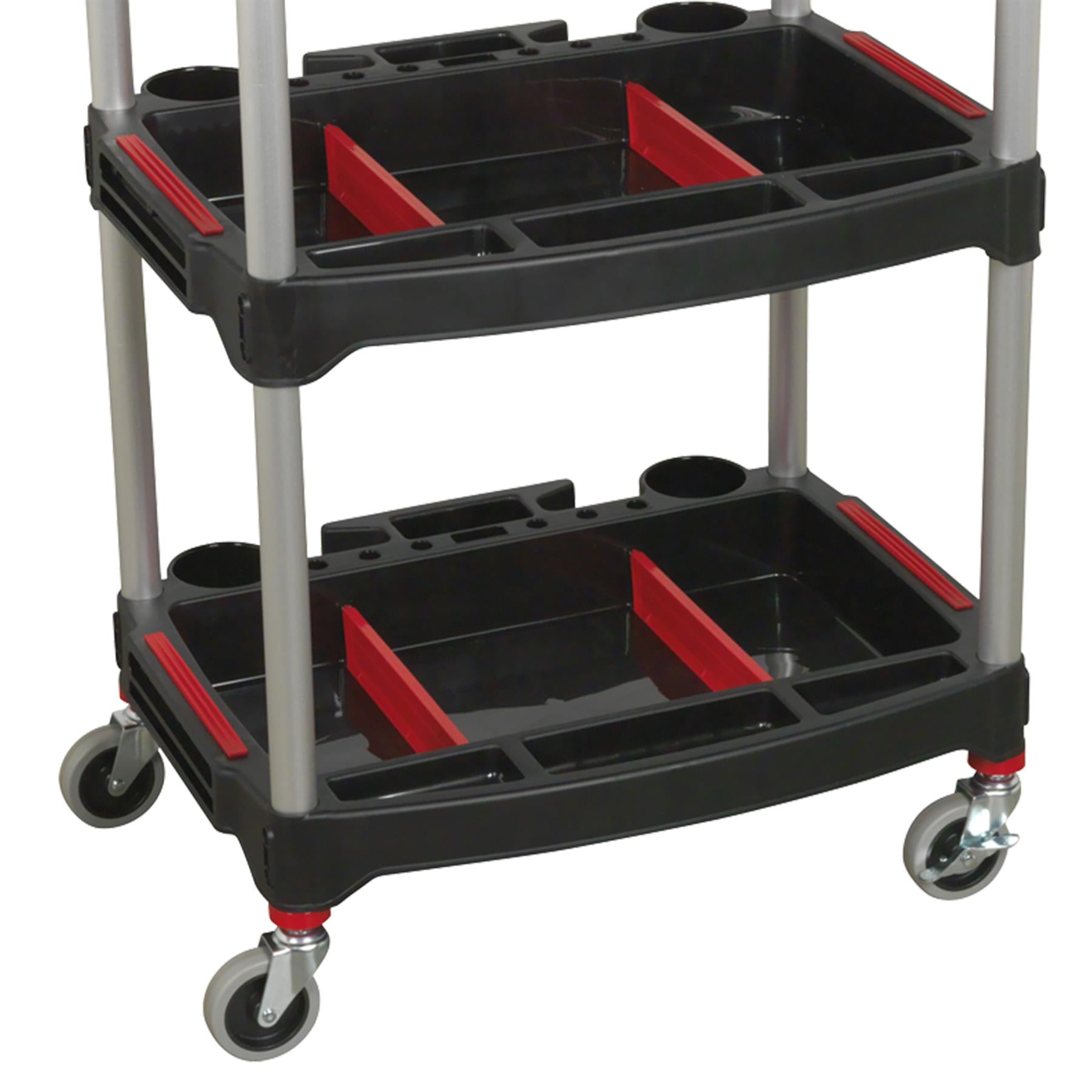 Sealey Workshop Trolley 3-Level Composite with Parts Storage - CX313