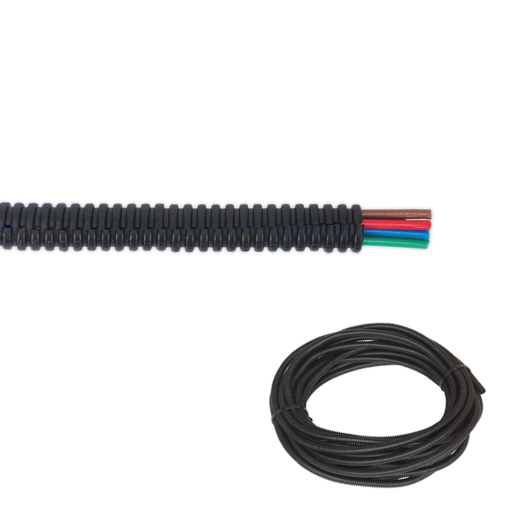 Sealey Convoluted Cable Sleeving Split �7-10mm 10m
