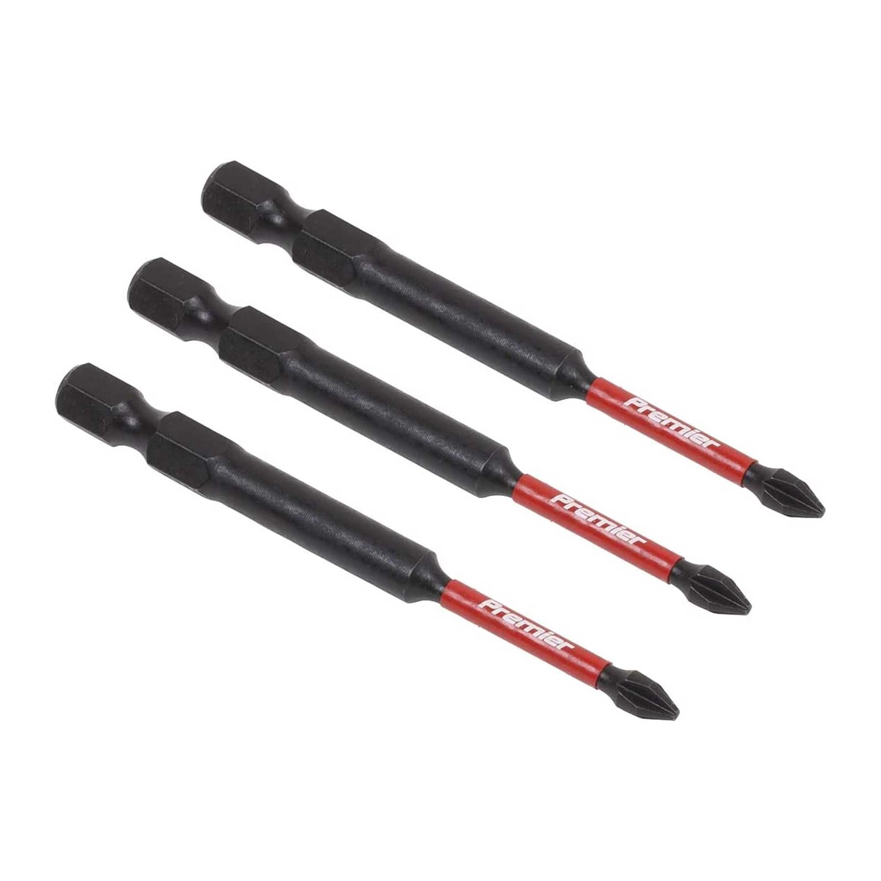 Phillips #1 Impact Power Tool Bits 75mm - 3pc
