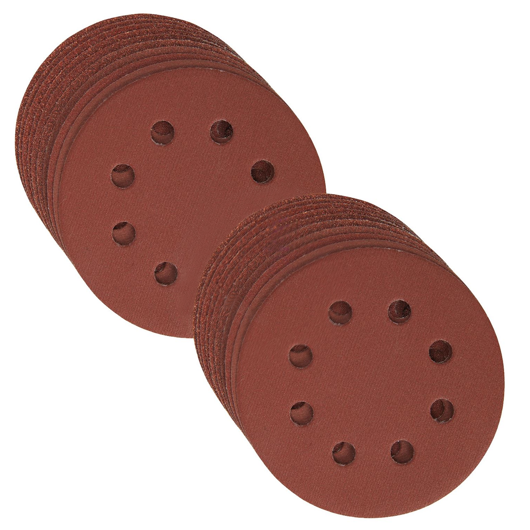 60 Pk Punched Sanding Discs 115mm Hook & Loop Aluminium Oxide Resin Bond